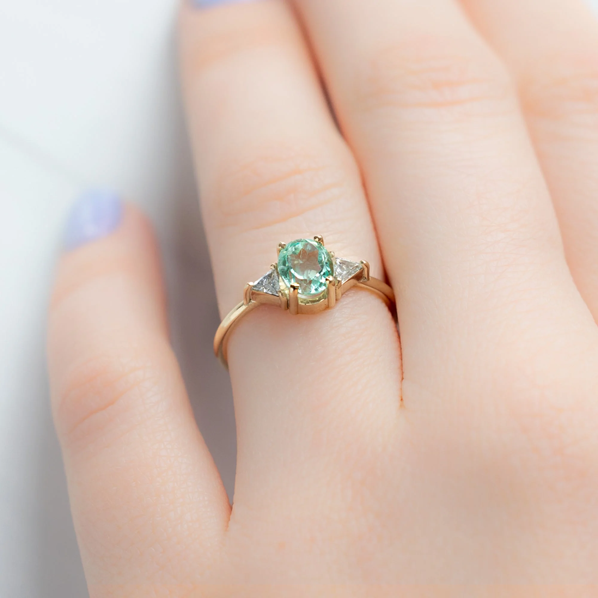 The Jade Ring | 0.89ct Oval Emerald in 14K Yellow Gold - Image 4