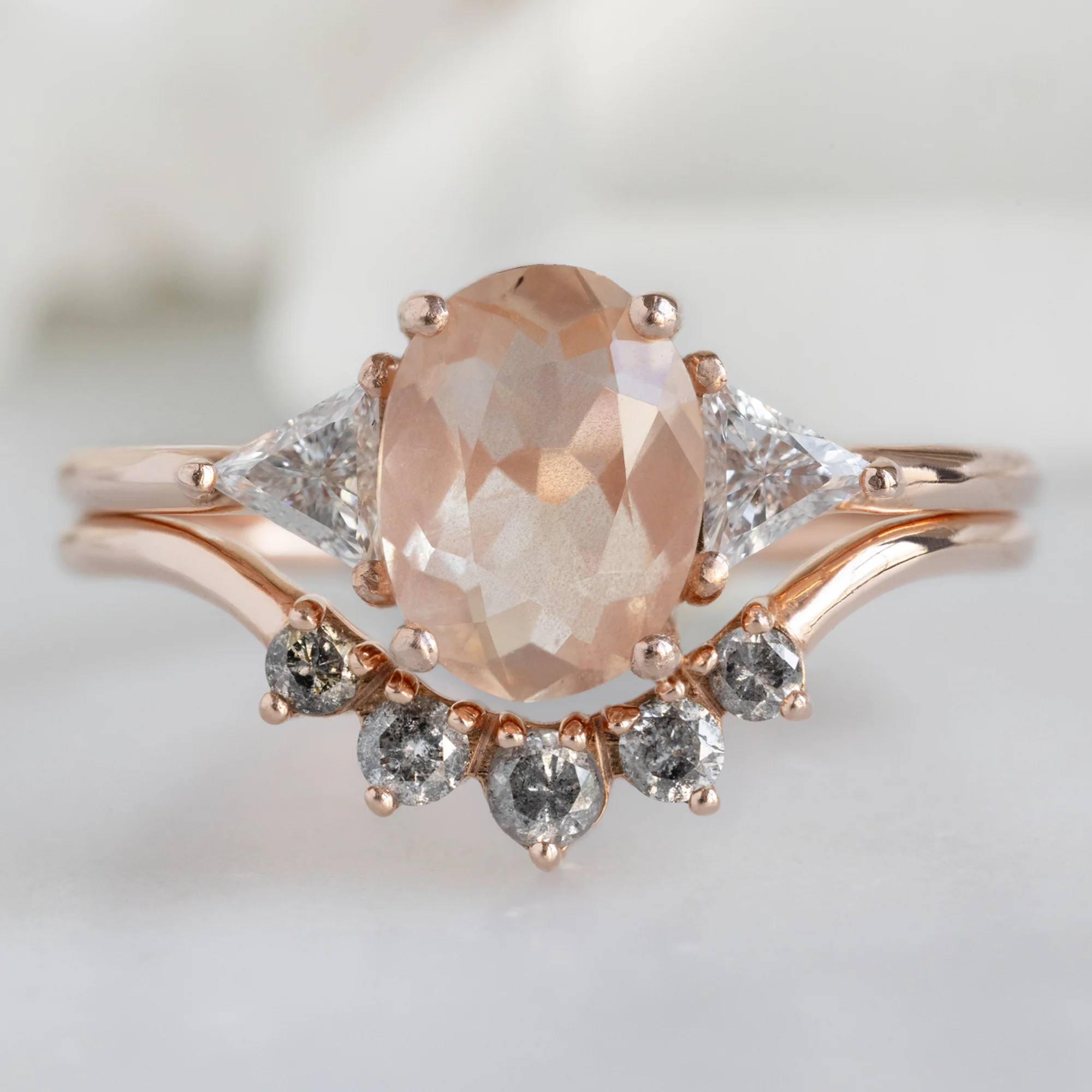 The Jade Ring | 0.95ct Oval Oregon Sunstone in 14K Rose Gold - Image 4
