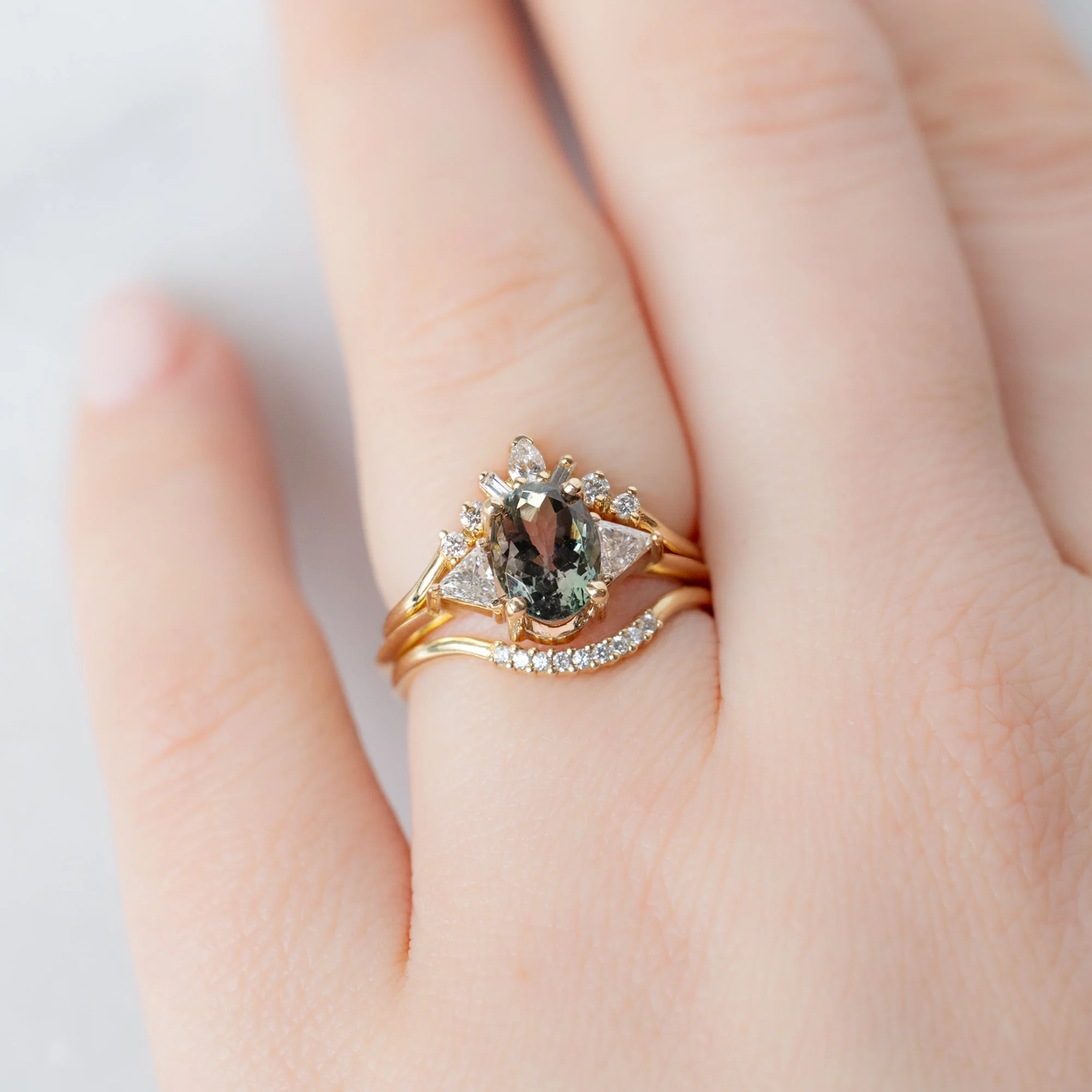 The Jade Ring | 1.41ct Oval Green Tourmaline in 14K Yellow Gold - Image 2