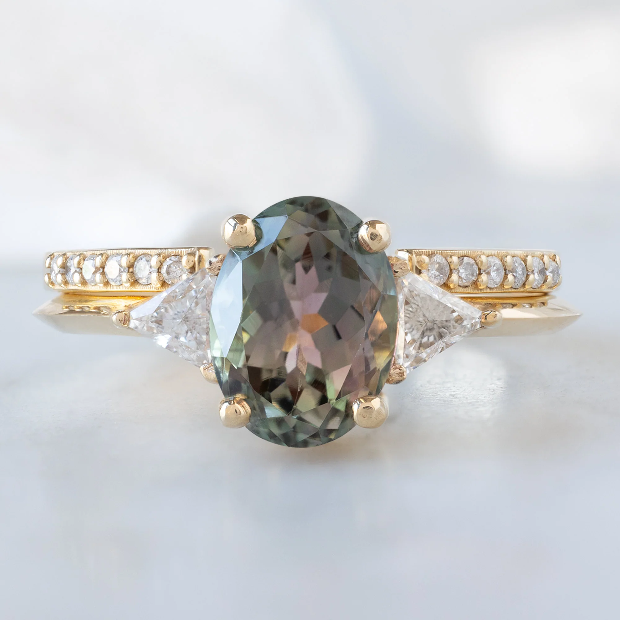 The Jade Ring | 1.41ct Oval Green Tourmaline in 14K Yellow Gold - Image 3
