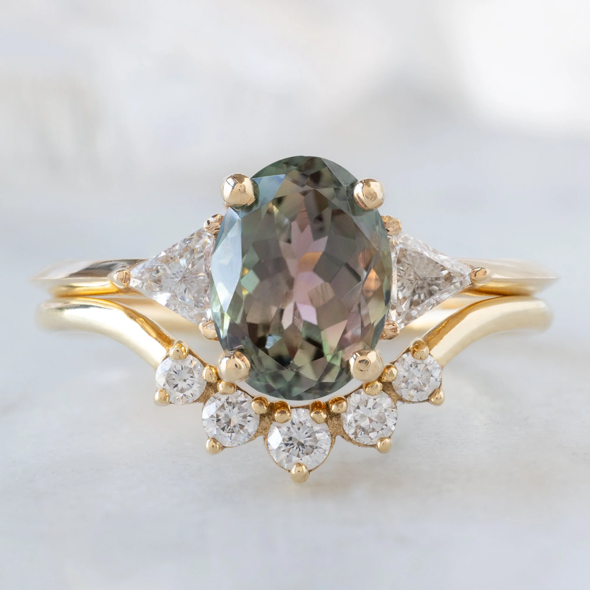 The Jade Ring | 1.41ct Oval Green Tourmaline in 14K Yellow Gold - Image 4