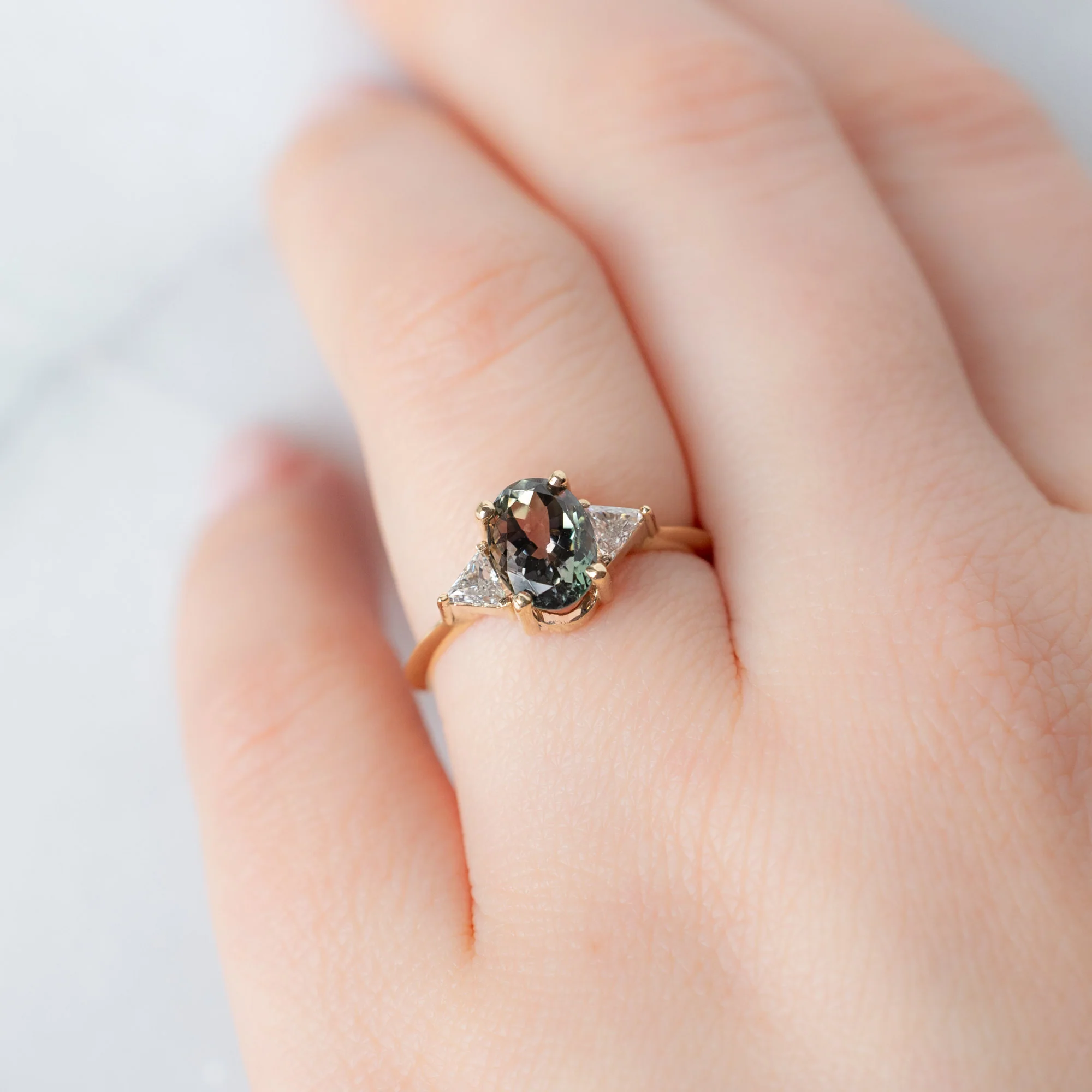 The Jade Ring | 1.41ct Oval Green Tourmaline in 14K Yellow Gold - Image 5
