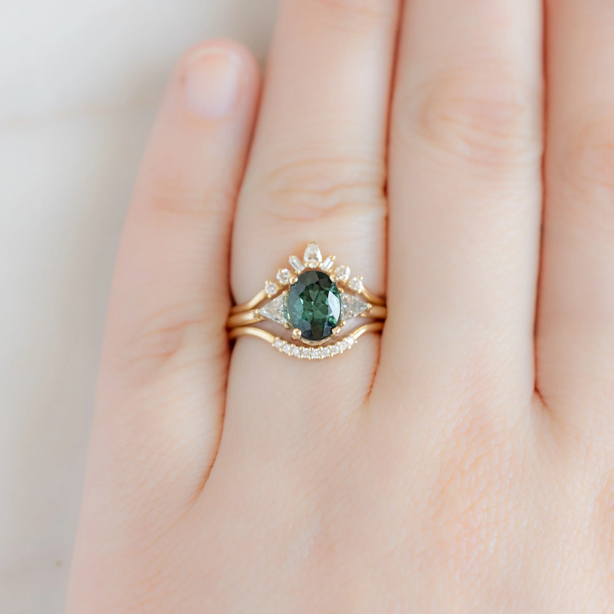 The Jade Ring | 1.49ct Oval Cut Tourmaline in 14K Yellow Gold - Image 3