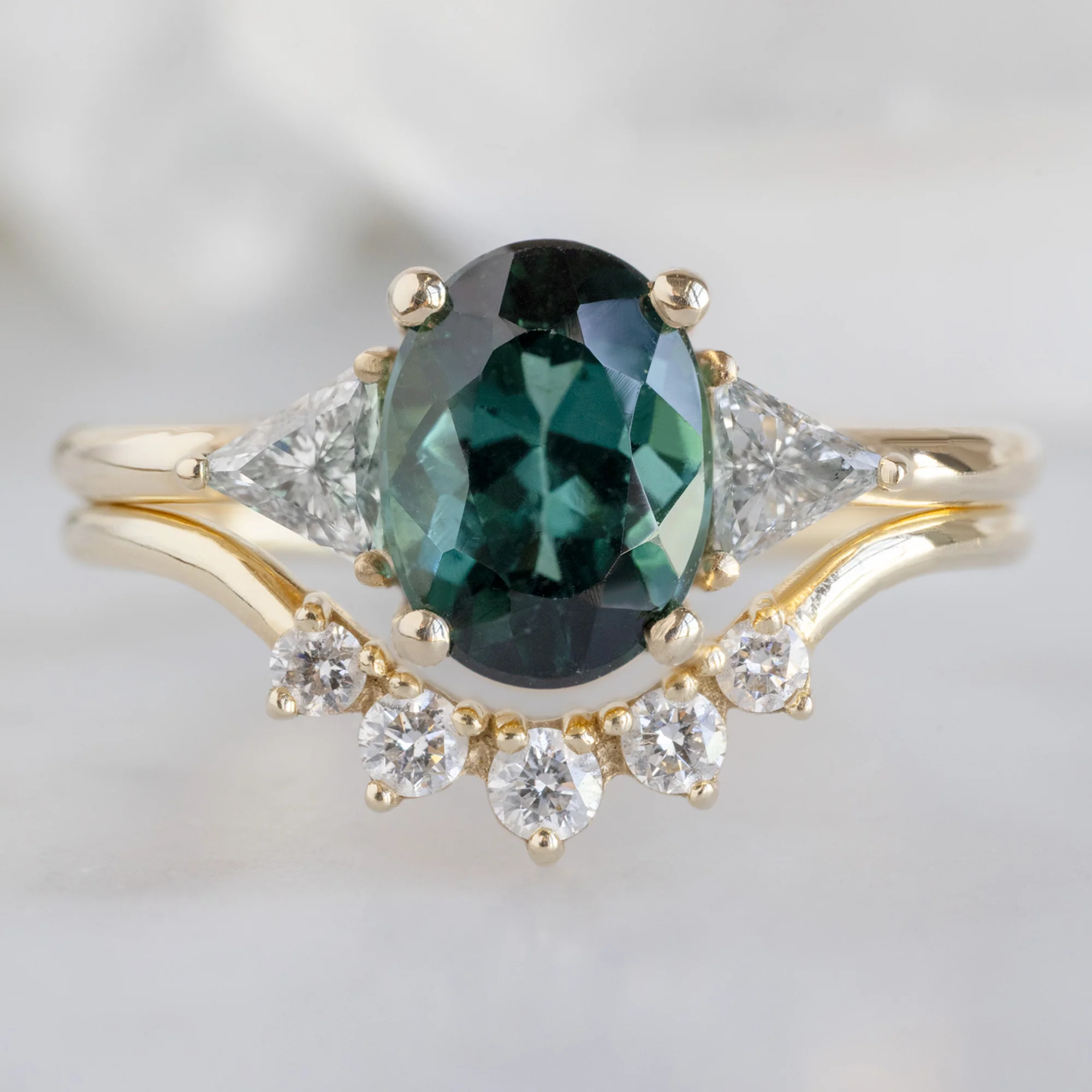 The Jade Ring | 1.49ct Oval Cut Tourmaline in 14K Yellow Gold - Image 4