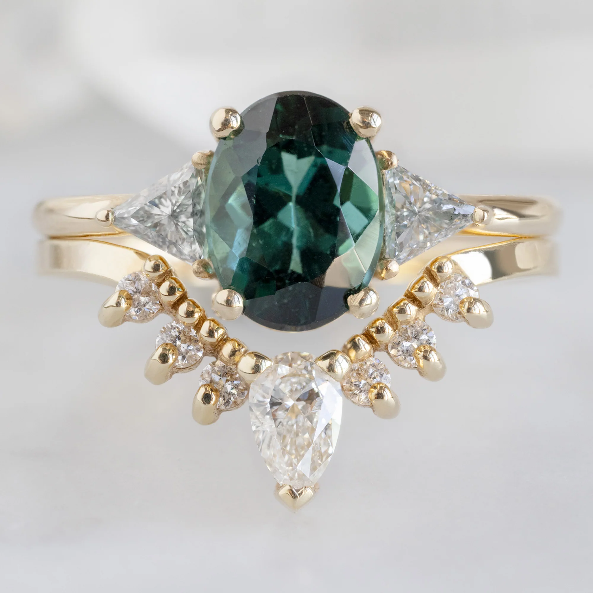 The Jade Ring | 1.49ct Oval Cut Tourmaline in 14K Yellow Gold - Image 5