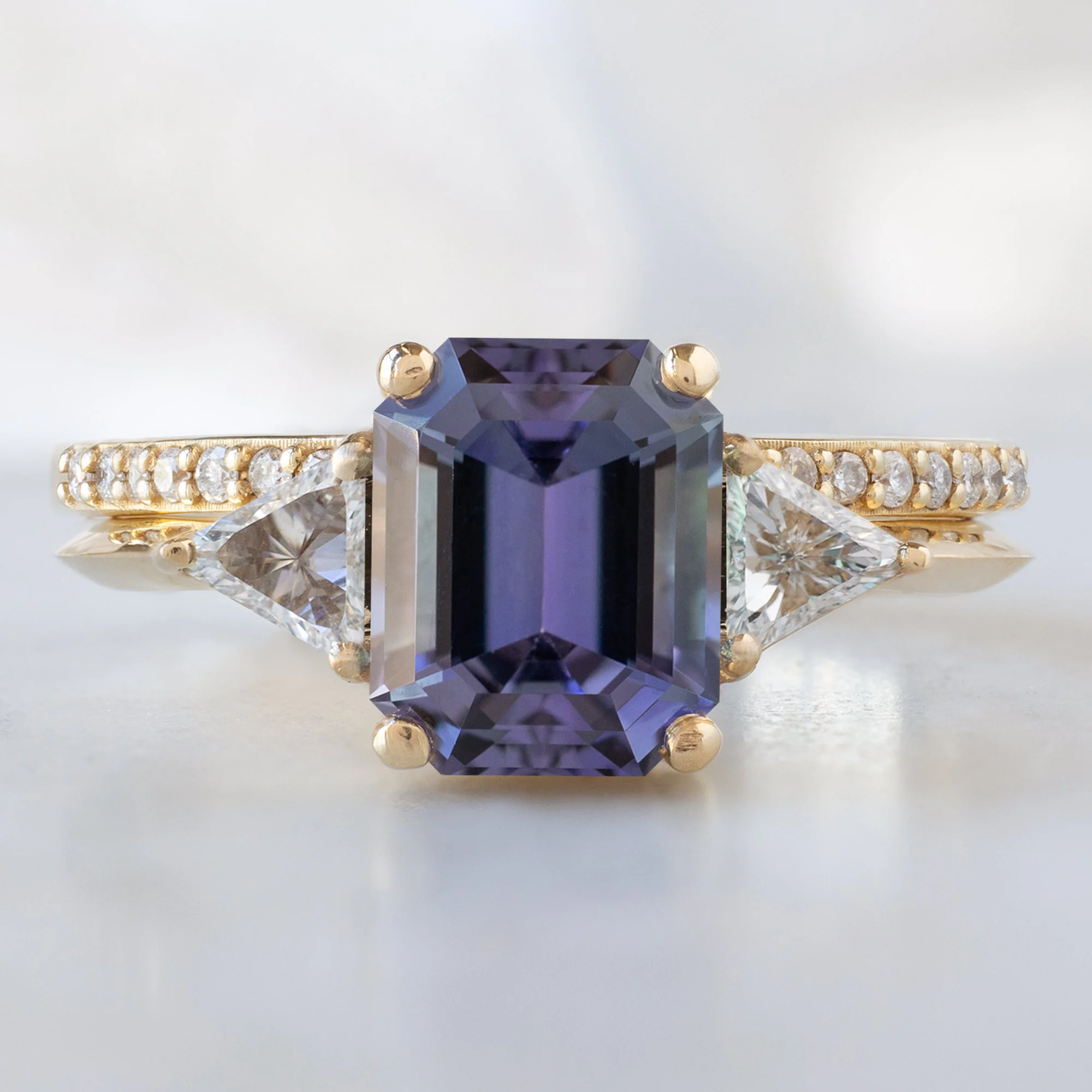 The Jade Ring | 1.91ct Emerald Cut Tanzanite in 14K Yellow Gold - Image 4