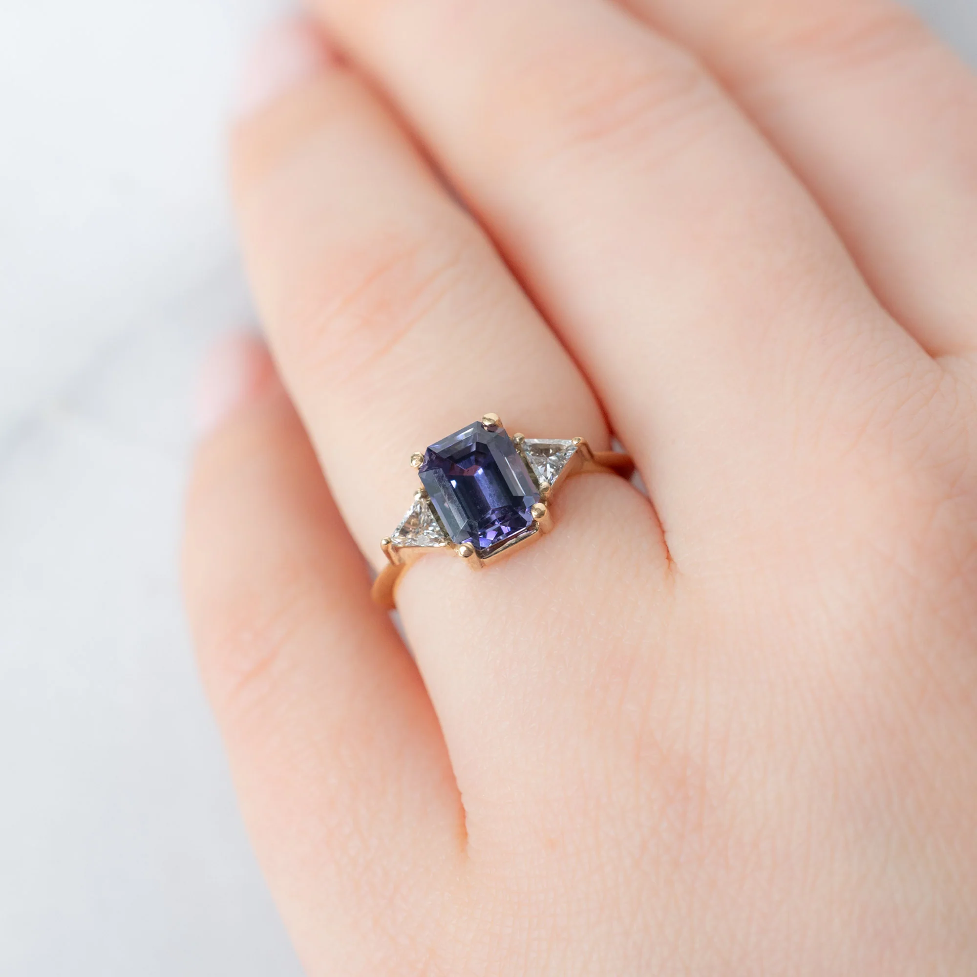 The Jade Ring | 1.91ct Emerald Cut Tanzanite in 14K Yellow Gold - Image 5