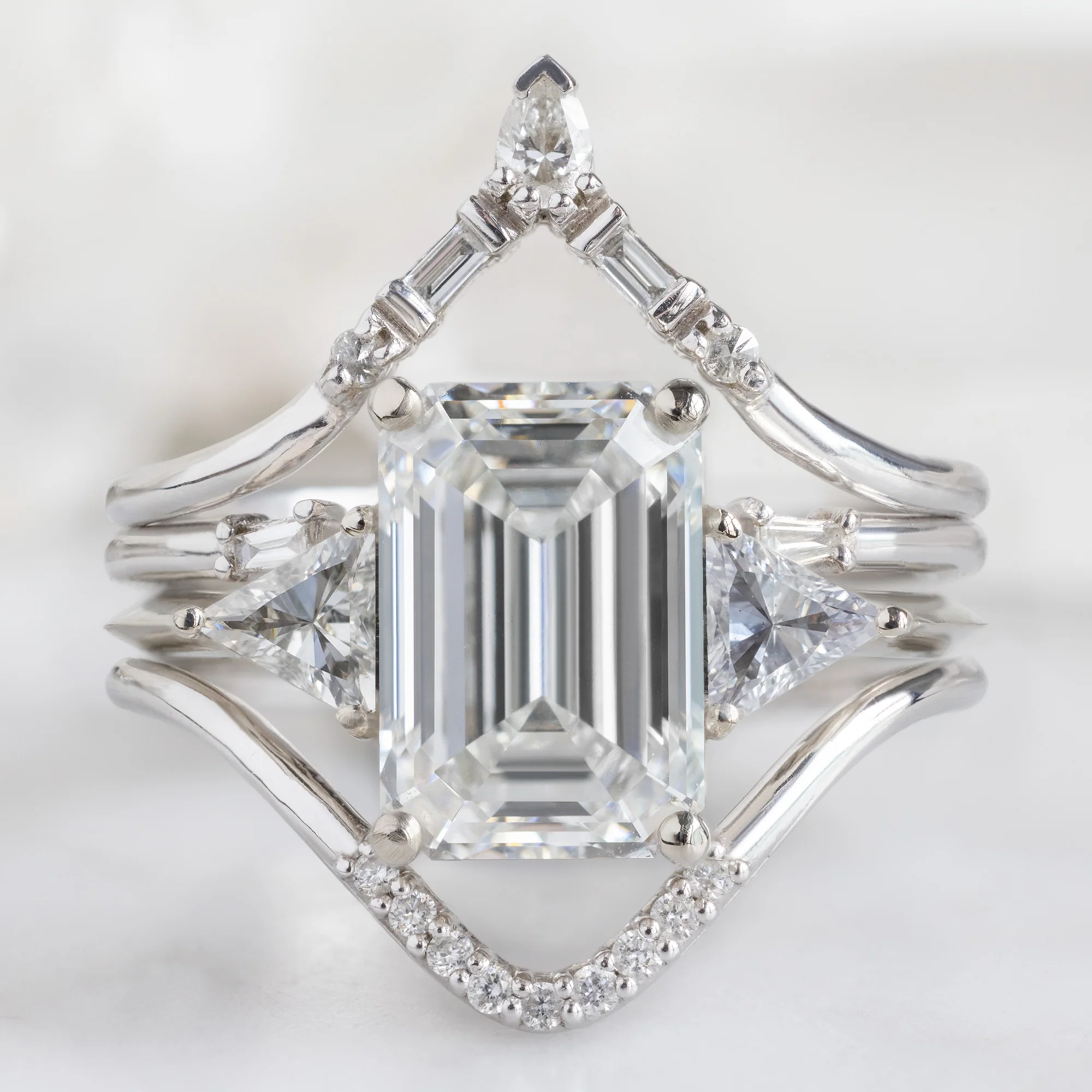 The Jade Ring | 2.58ct Emerald Cut Lab Grown White Diamond in 14K White Gold - Image 2