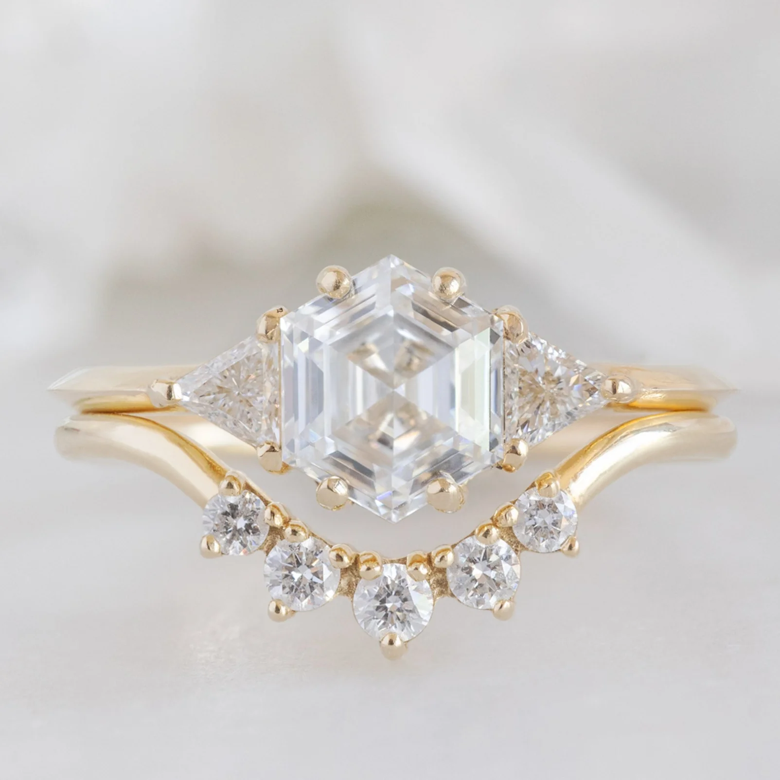 The Jade Ring | Build Your Own Hexagon White Diamond Engagement Ring - Image 4