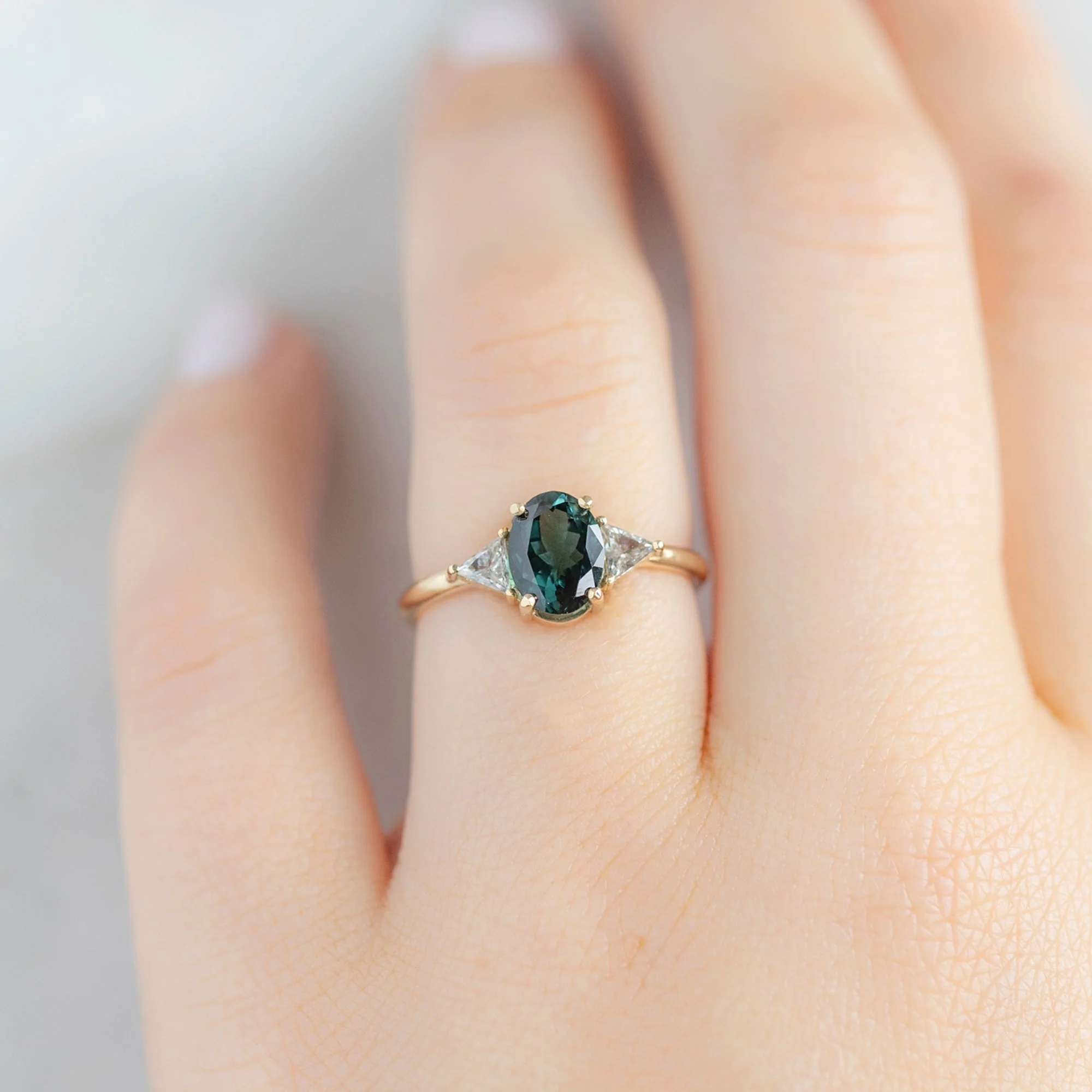 The Jade Ring | Build Your Own Oval Tourmaline Engagement Ring - Image 5