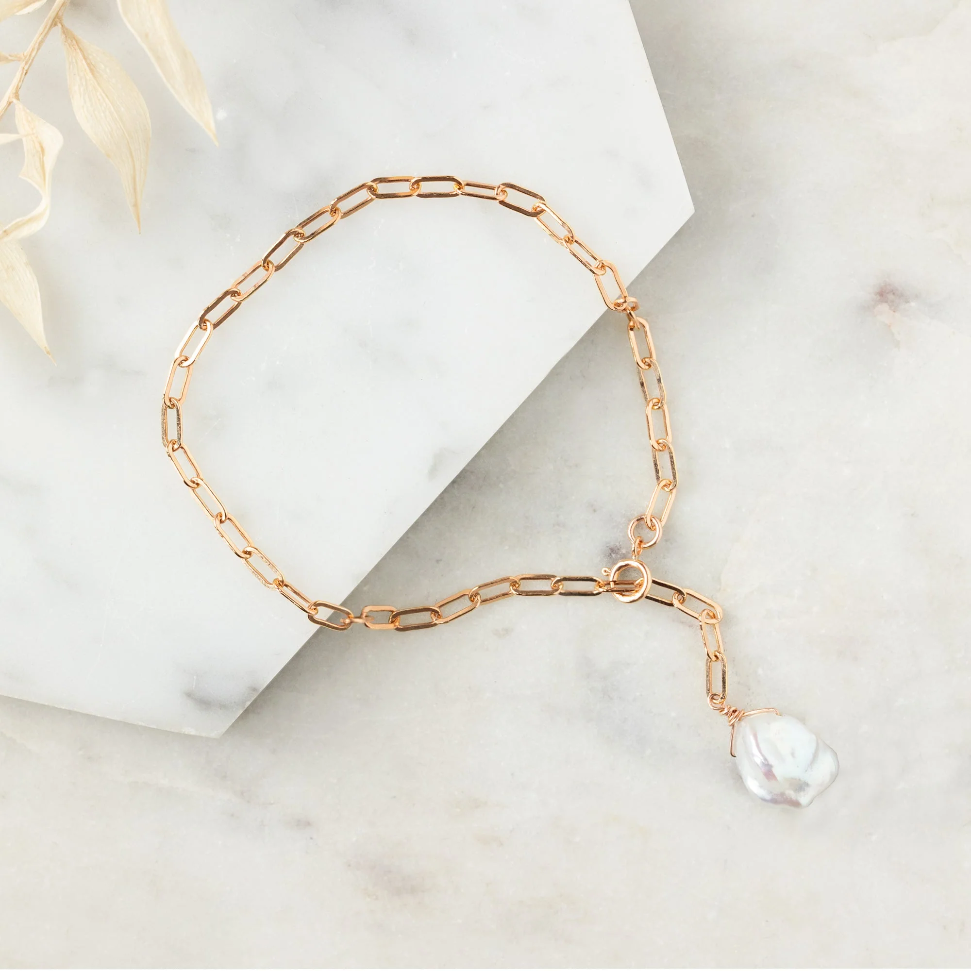 The Keshi Pearl Bracelet | Yellow, Rose or Sterling Silver - Image 5