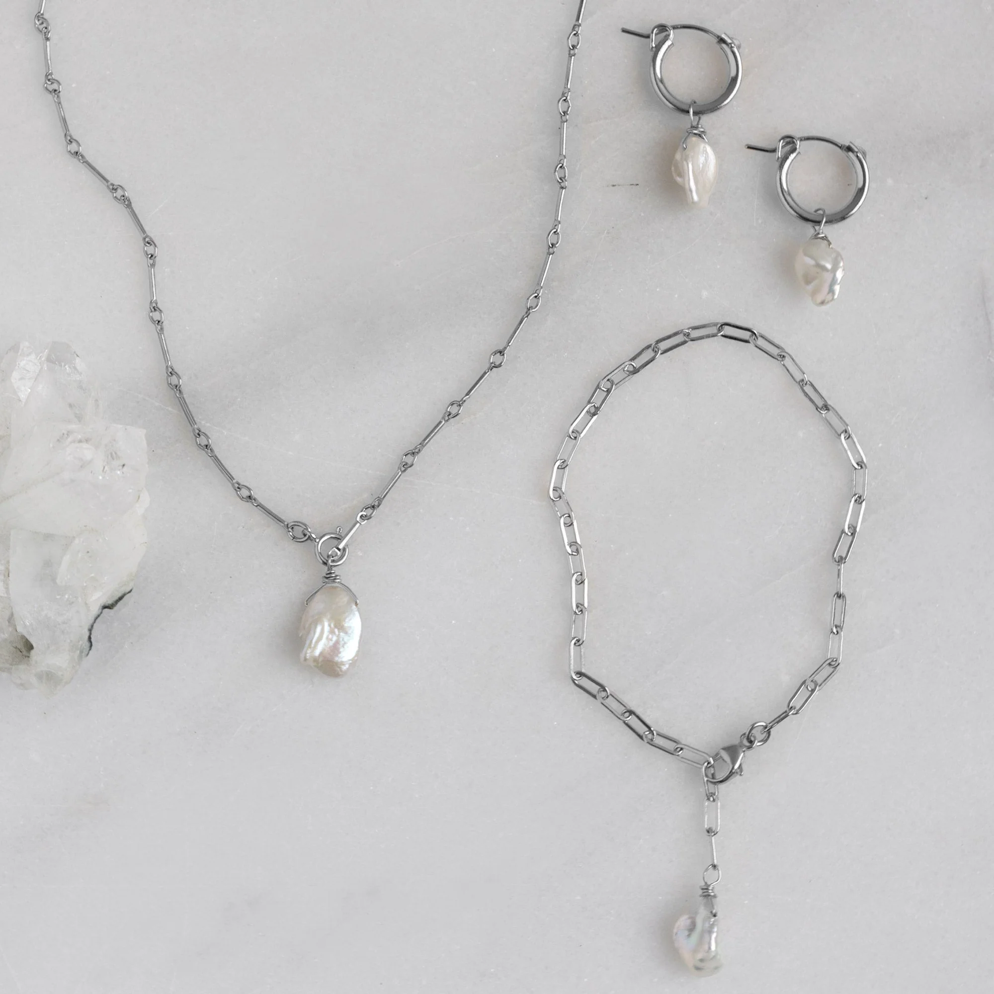 The Keshi Pearl Necklace | Yellow, Rose or Sterling Silver - Image 19