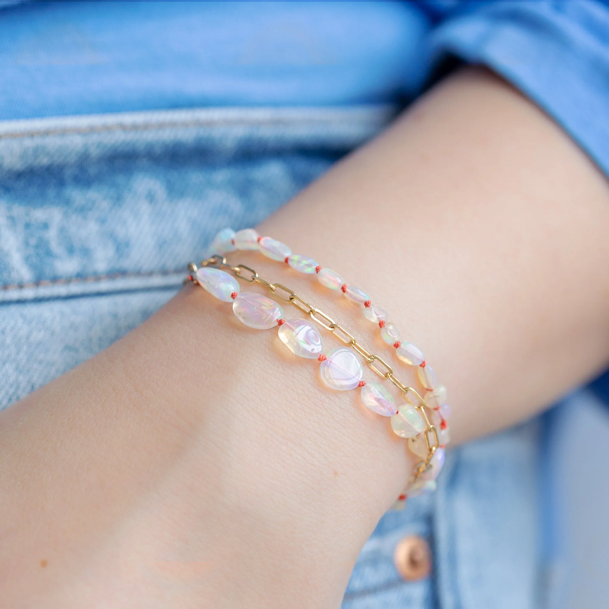 The Knotted Opal Bracelet | Yellow Gold - Image 2