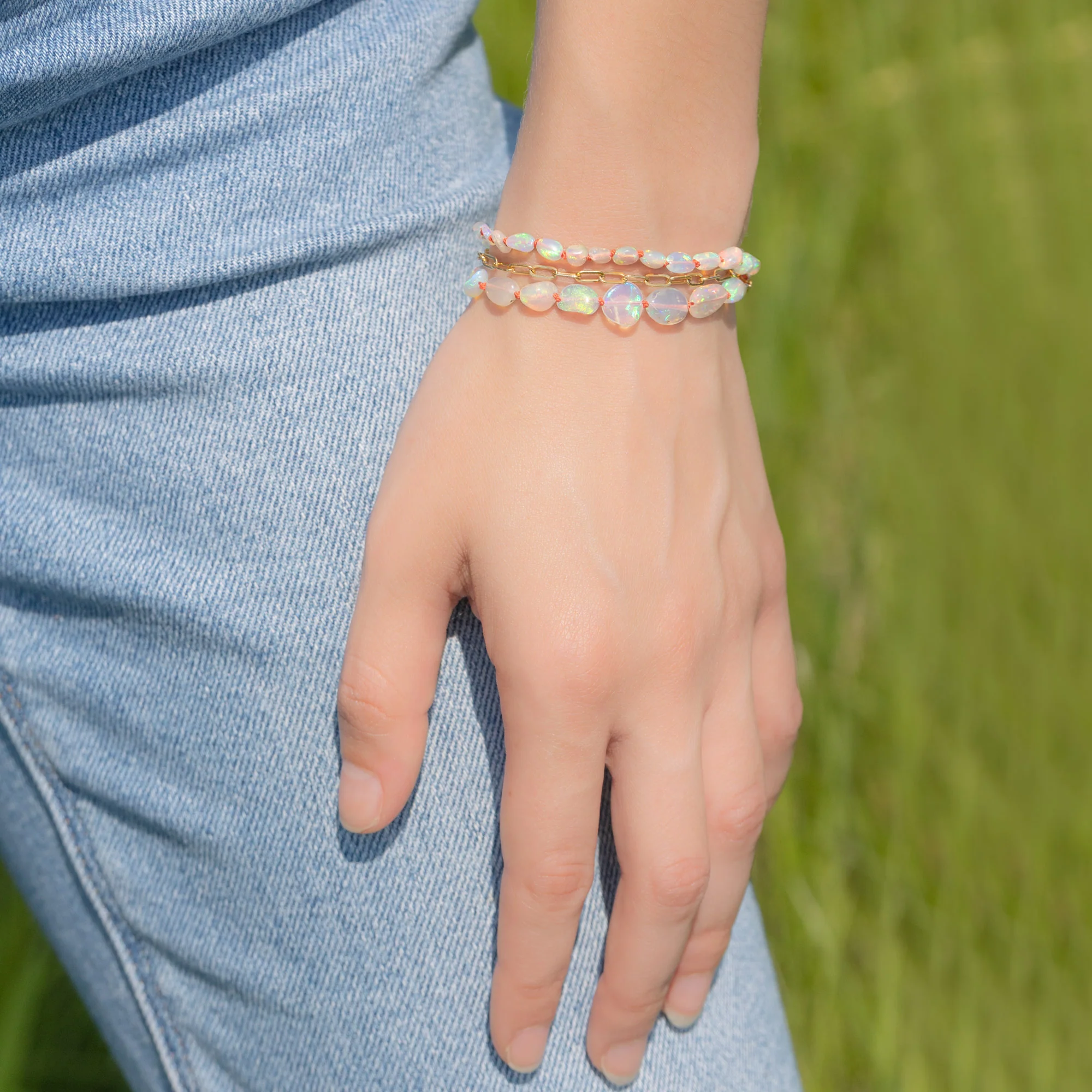The Knotted Opal Bracelet | Yellow Gold - Image 4