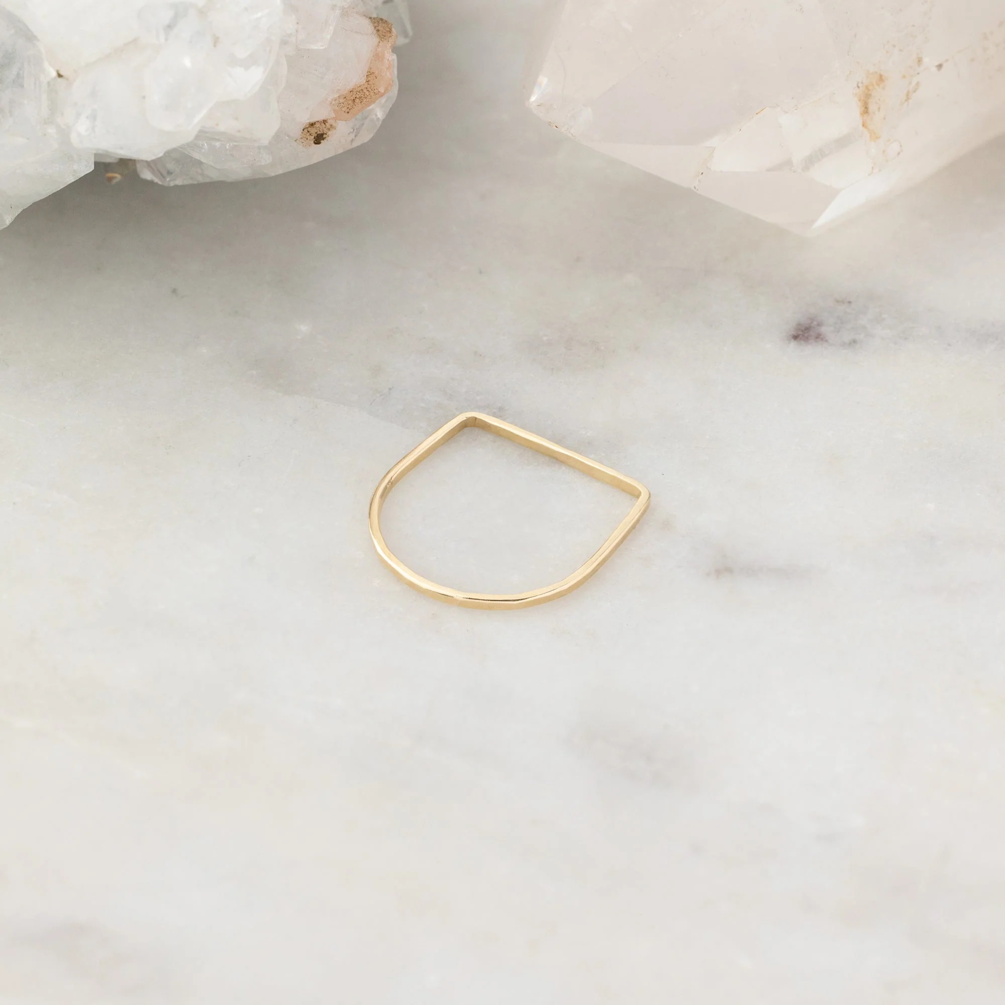 The Lune Stacking Ring | Yellow, Rose or Sterling Silver