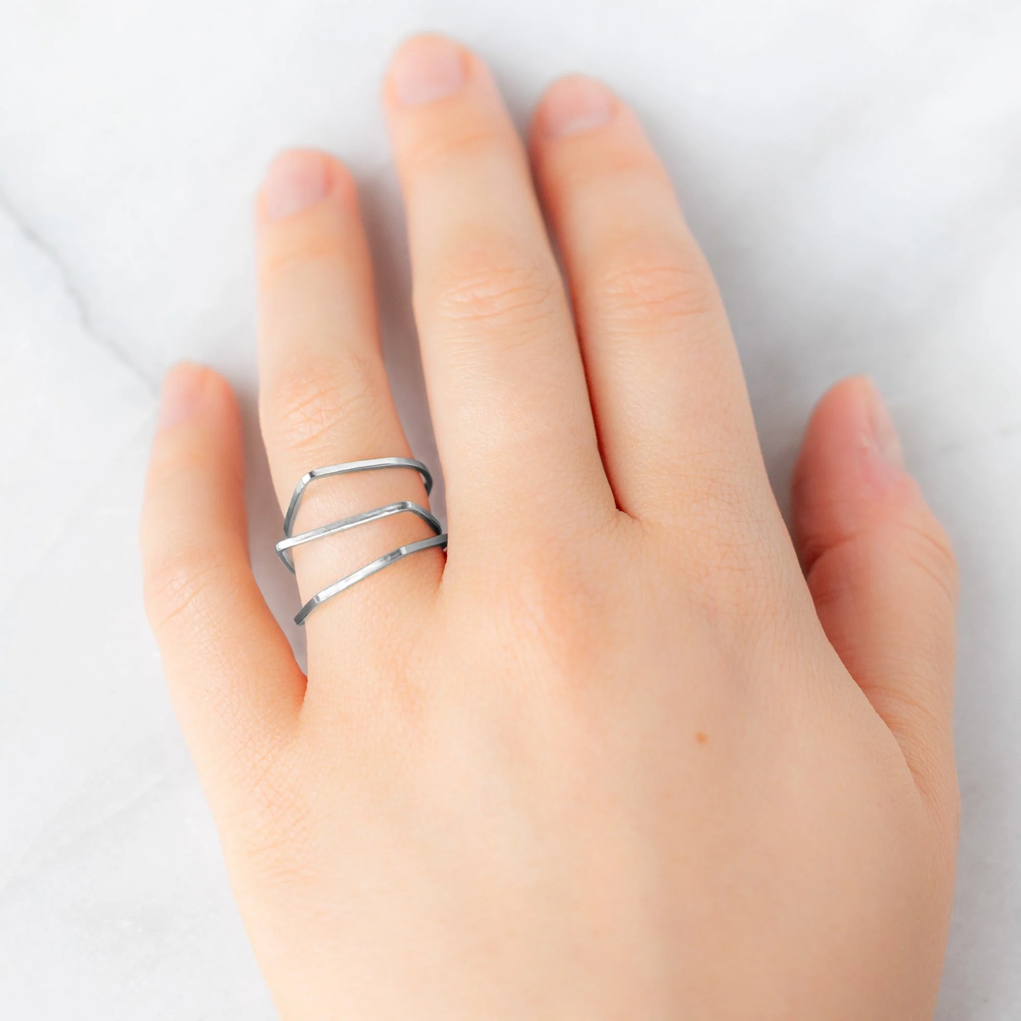 The Lune Stacking Ring | Yellow, Rose or Sterling Silver - Image 8