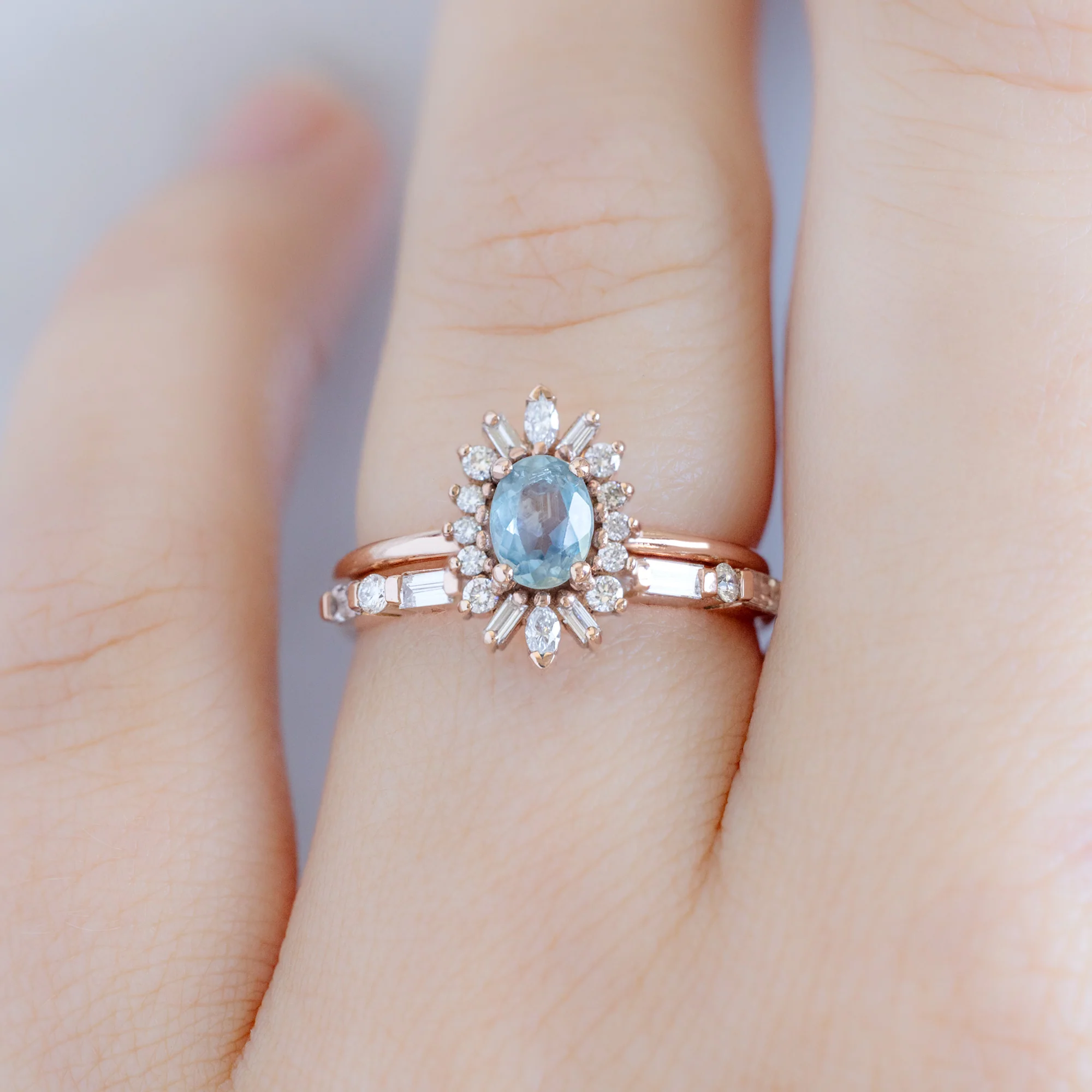 The Luxe Baguette White Diamond Eternity Band | Yellow, Rose or White Gold - Image 6