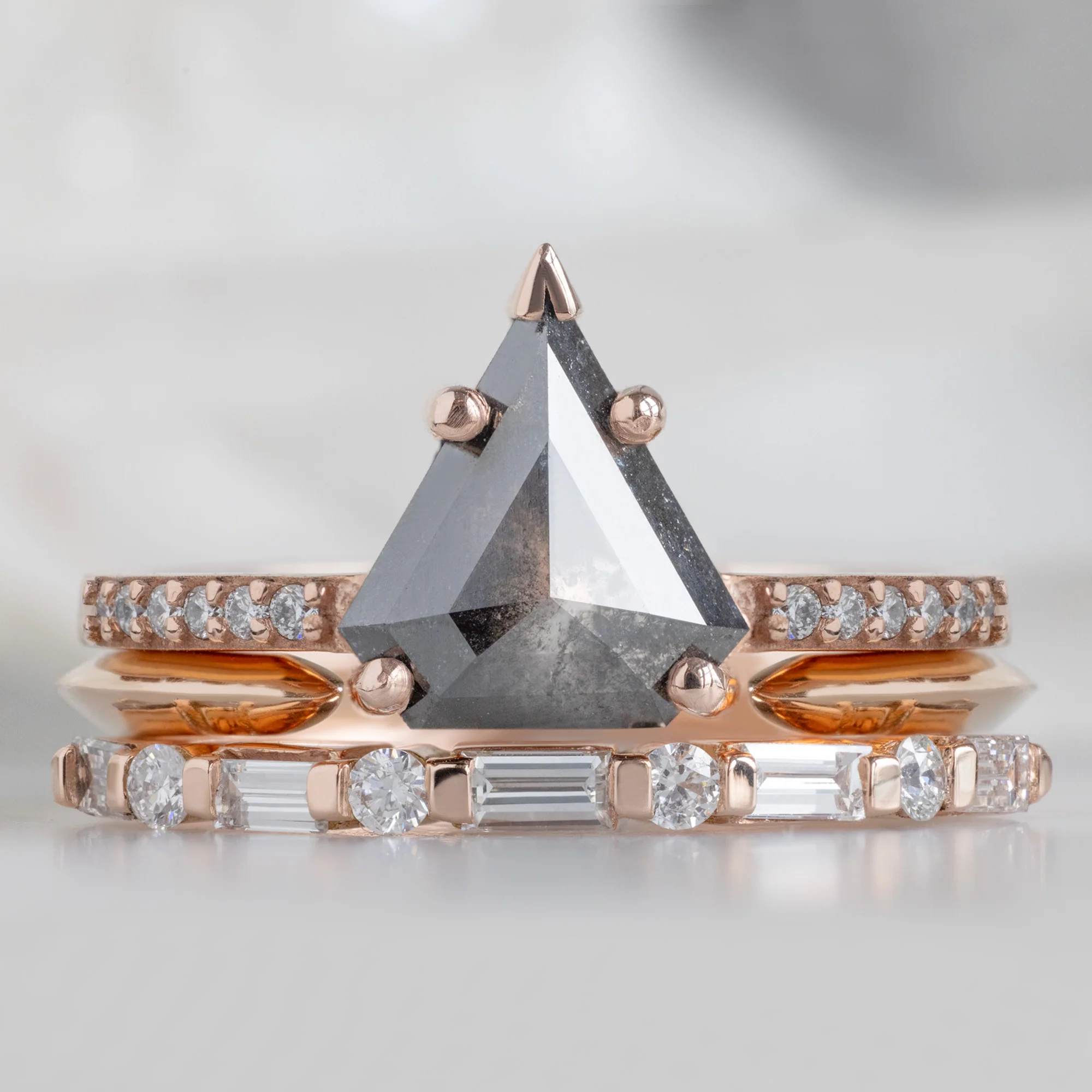 The Luxe Baguette White Diamond Eternity Band | Yellow, Rose or White Gold - Image 7