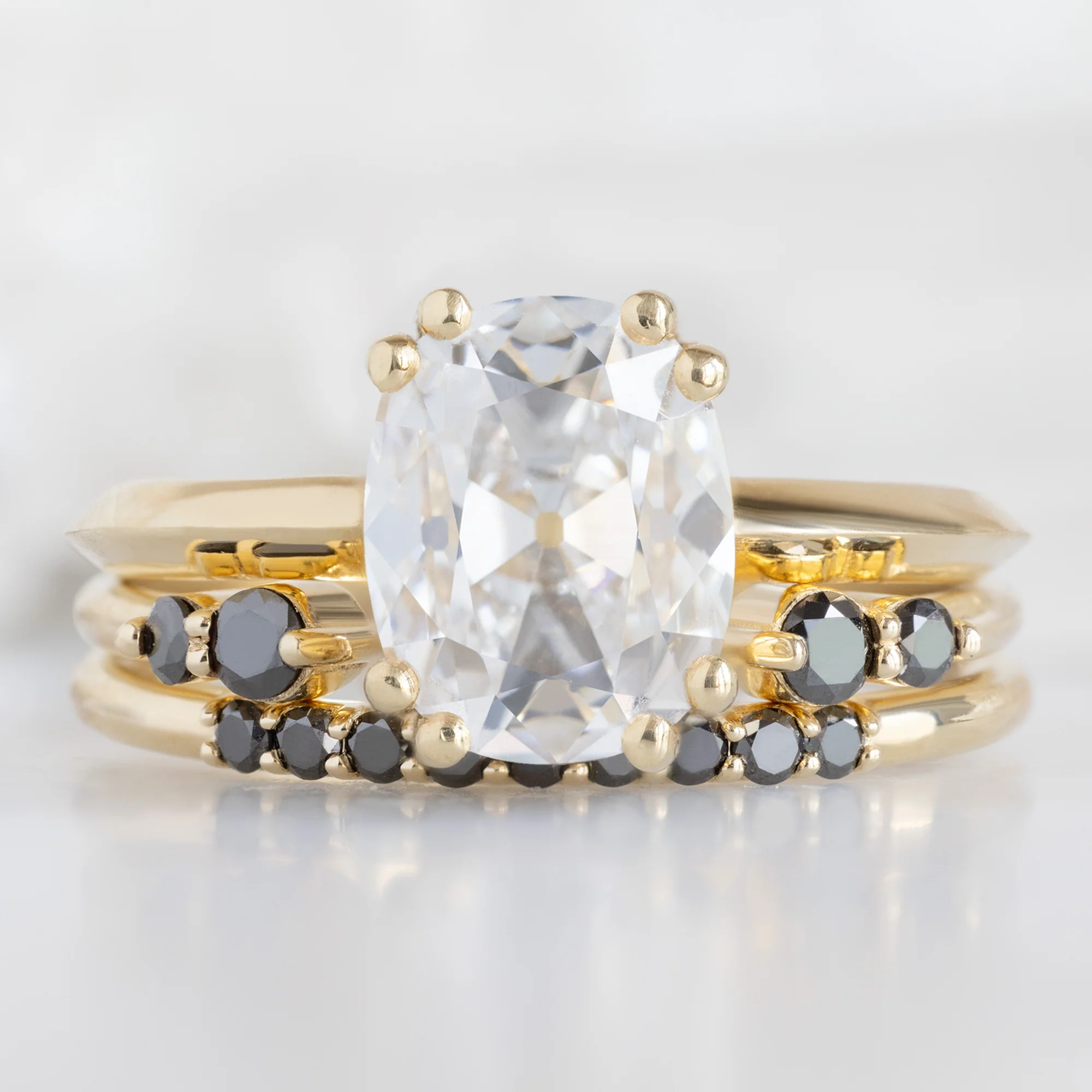 The Luxe Black Diamond Pavé Wedding Band | Yellow, Rose or White Gold - Image 7