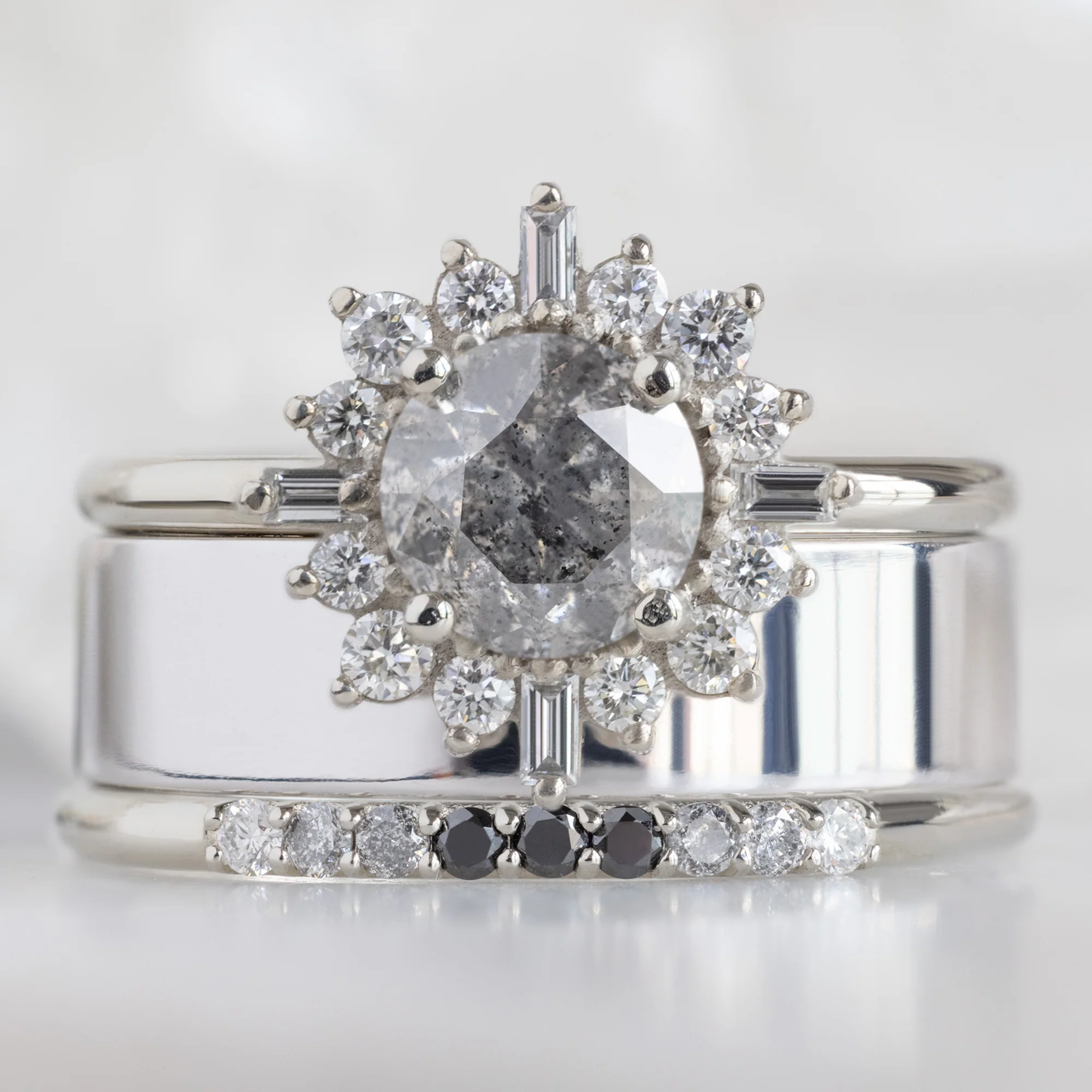 The Luxe Ombré Diamond Pavé Wedding Band | Yellow, Rose or White Gold - Image 3