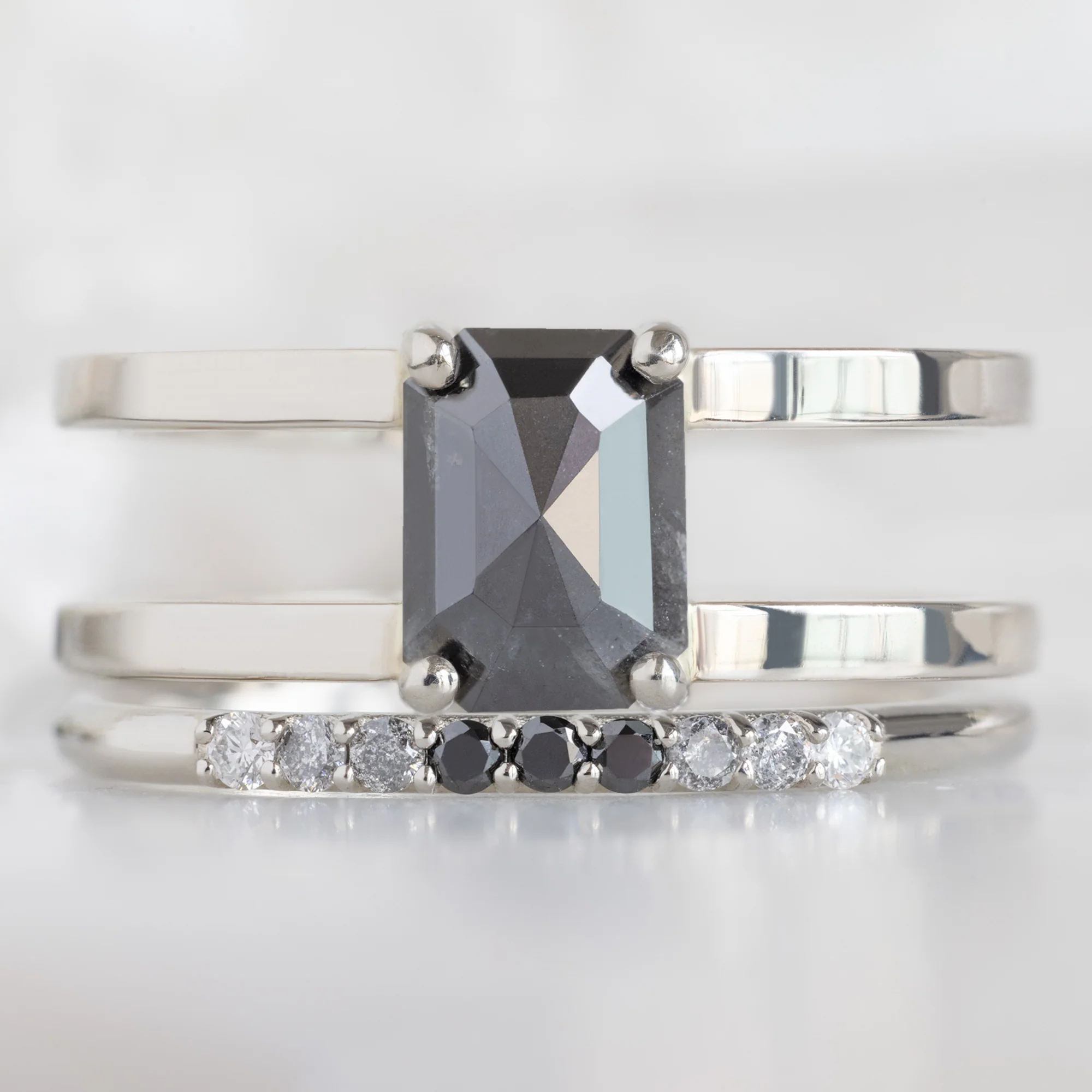 The Luxe Ombré Diamond Pavé Wedding Band | Yellow, Rose or White Gold - Image 4