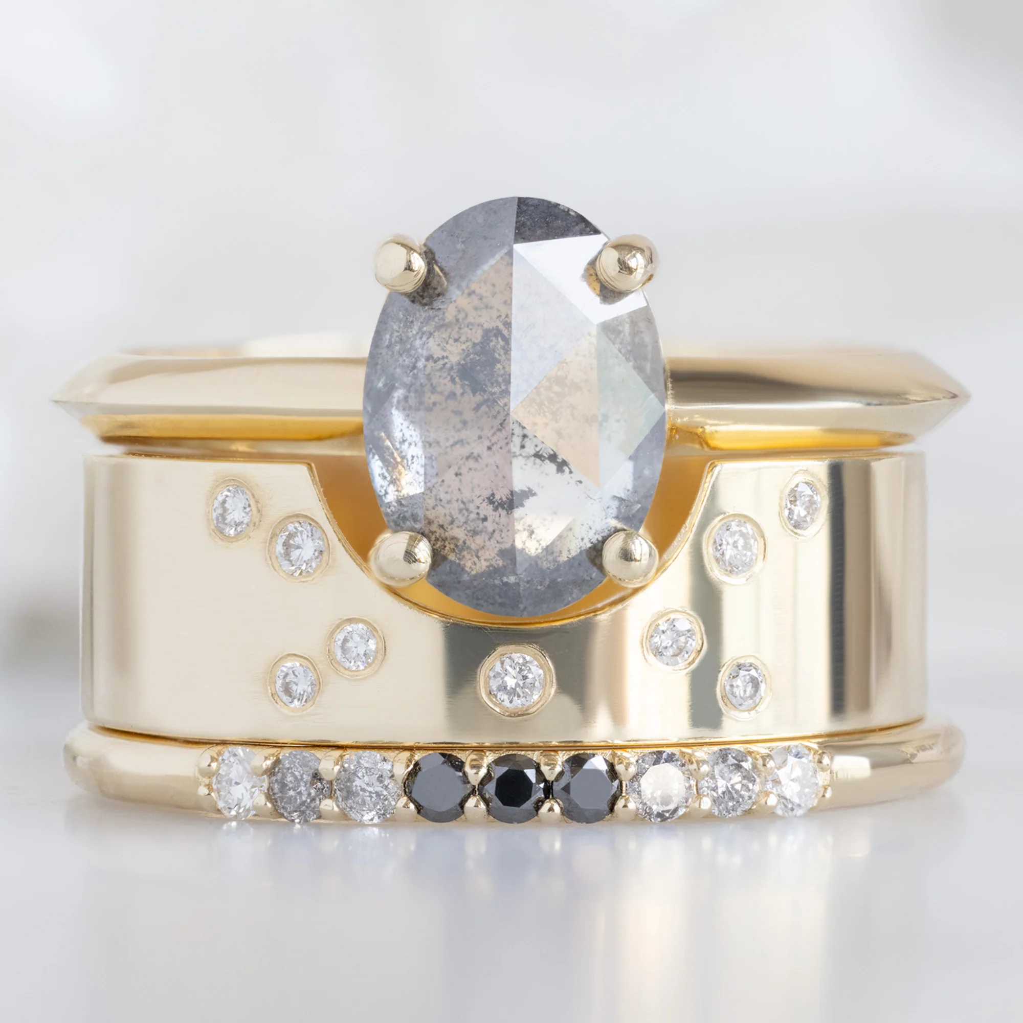 The Luxe Ombré Diamond Pavé Wedding Band | Yellow, Rose or White Gold - Image 7