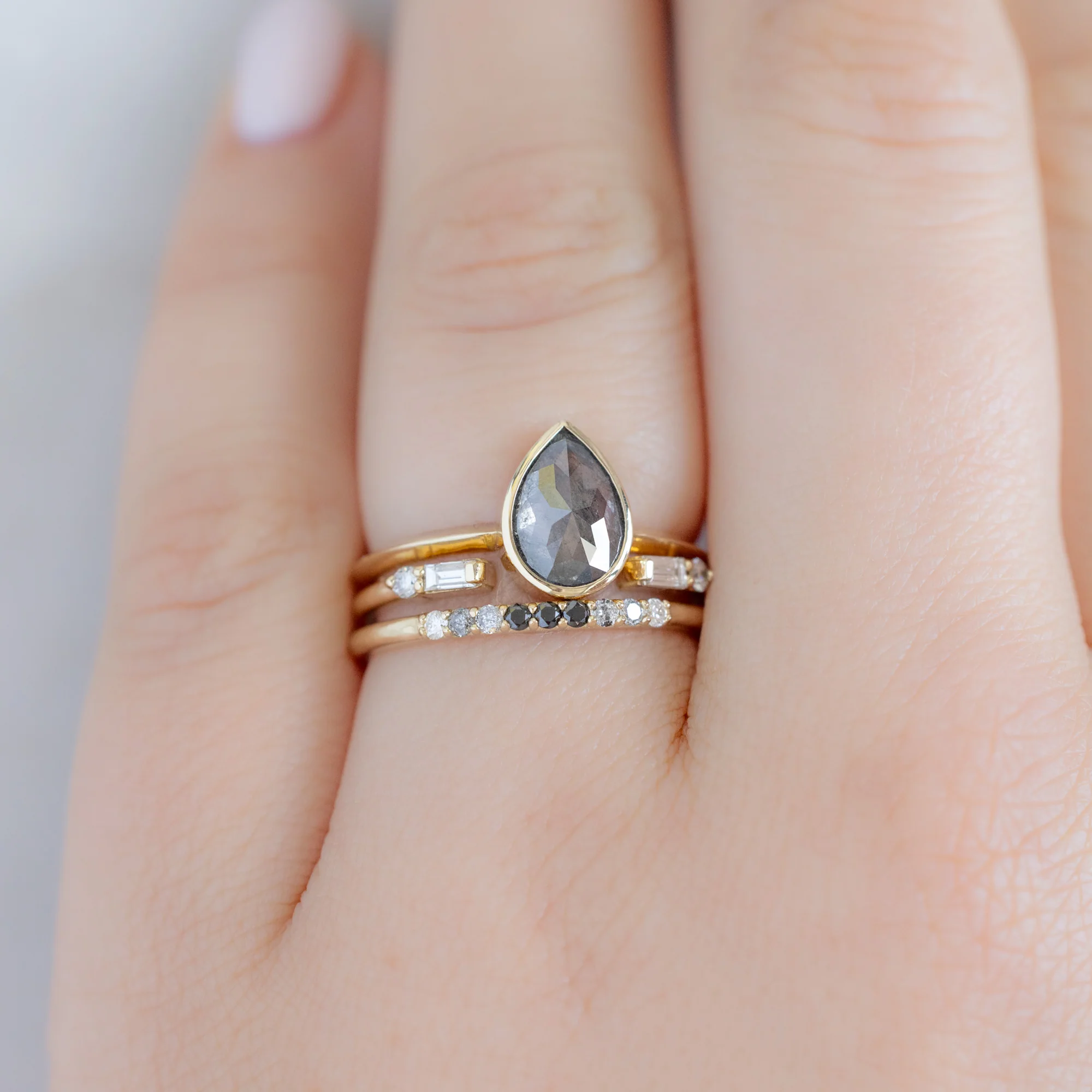 The Luxe Ombré Diamond Pavé Wedding Band | Yellow, Rose or White Gold - Image 9