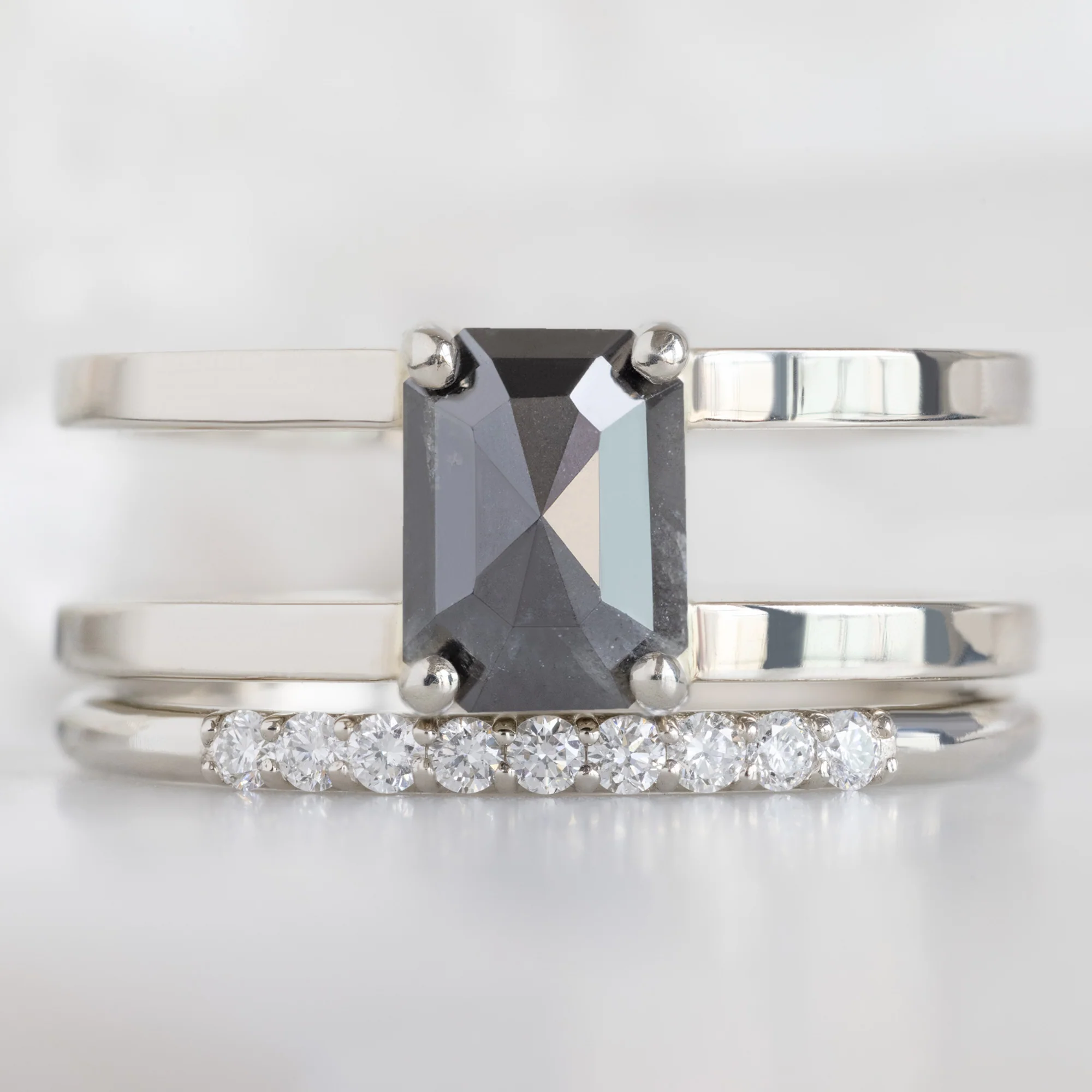 The Luxe White Diamond Pavé Wedding Band | Yellow, Rose or White Gold - Image 13