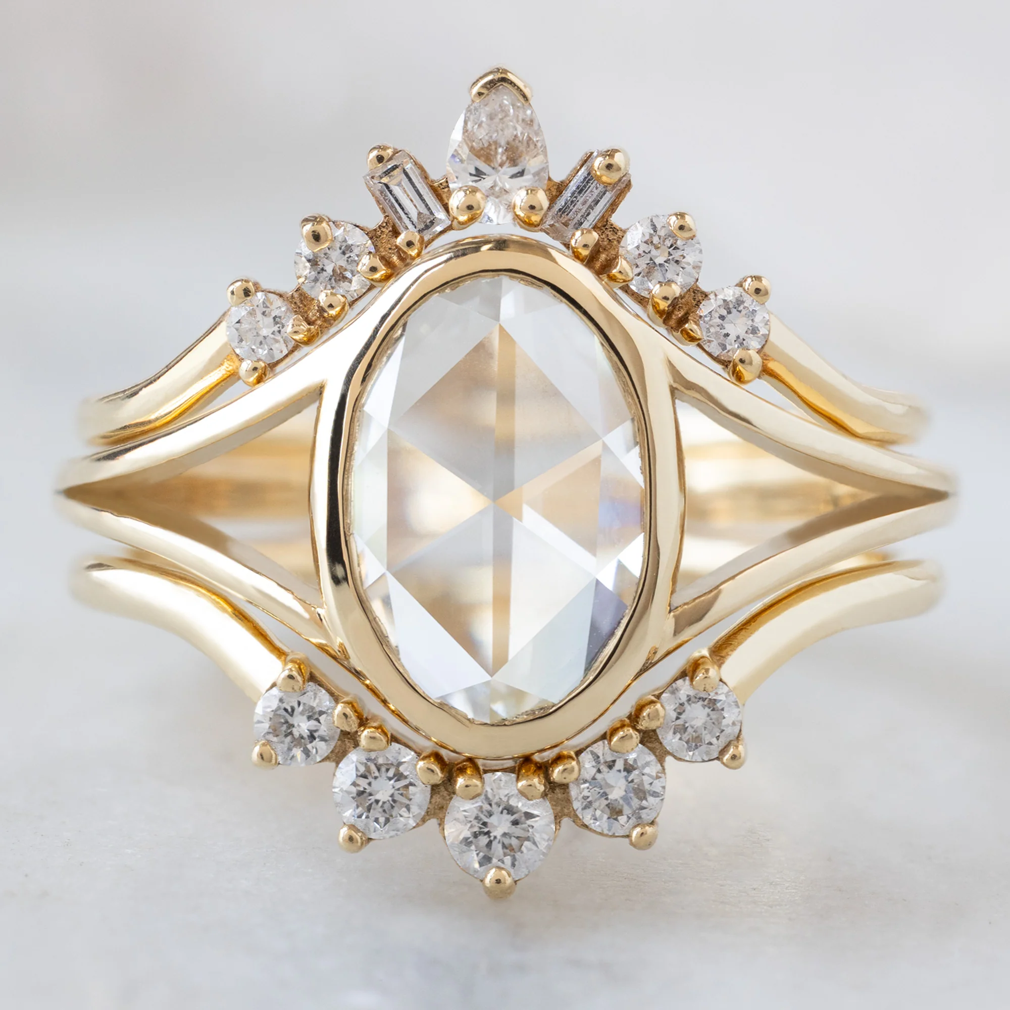 The Magnolia Ring | 1.26ct Oval Lab Grown White Diamond in 14K Yellow Gold - Image 2
