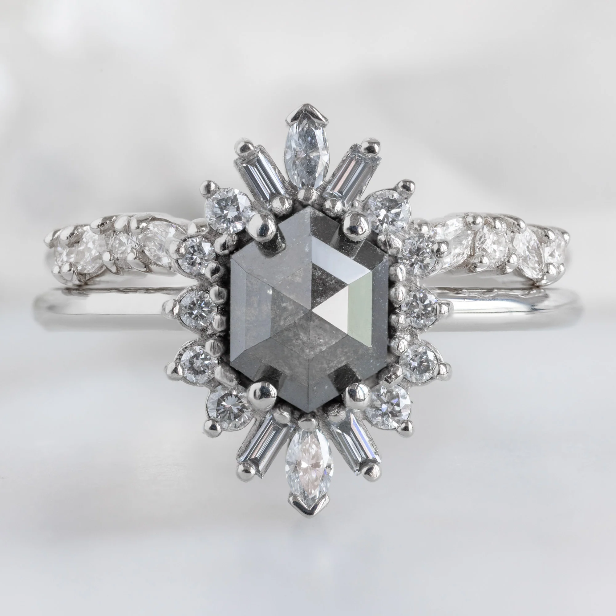 The Marquise Confetti Wedding Band | Yellow, Rose or White Gold - Image 7