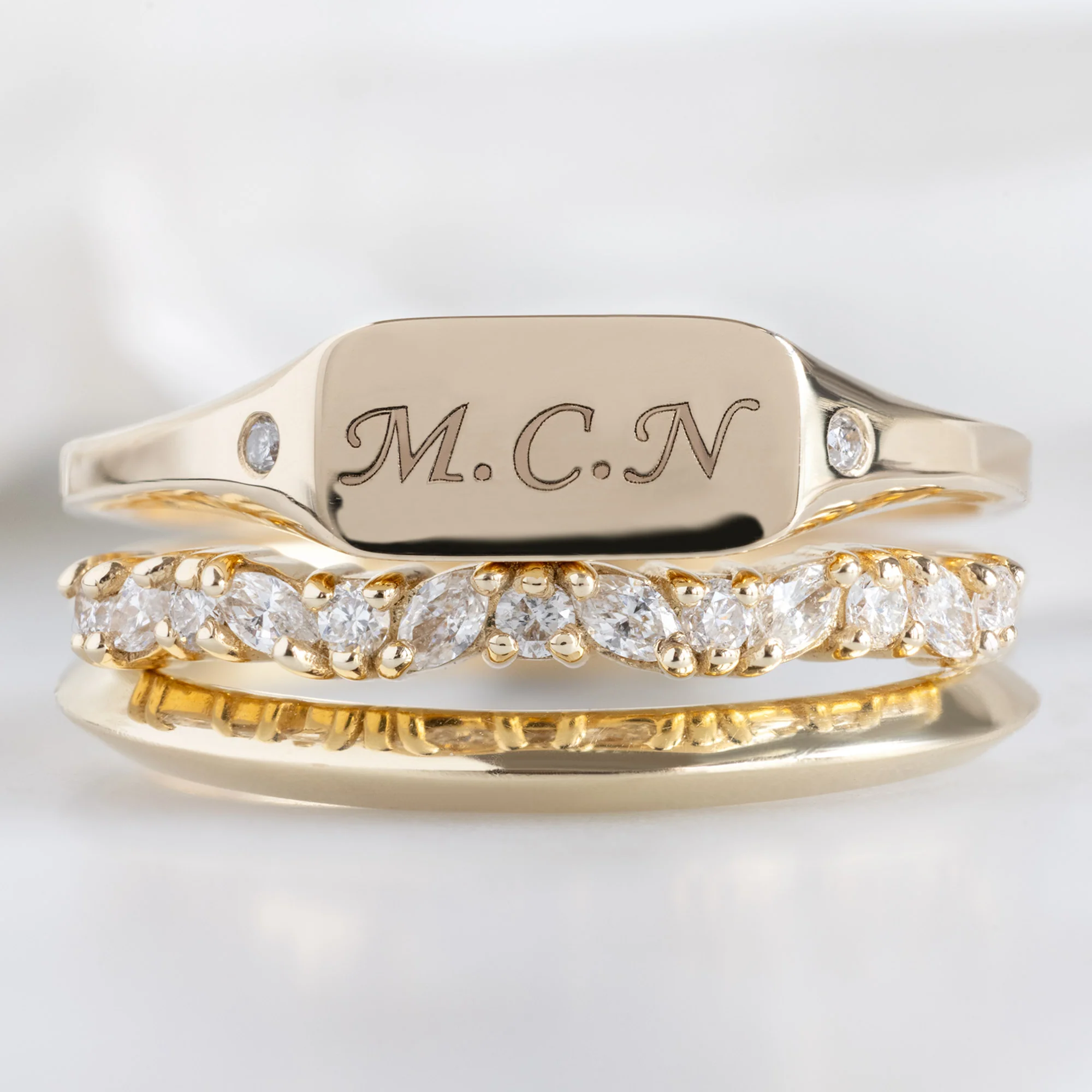 The Monogram Signet Ring | Yellow Gold - Image 5
