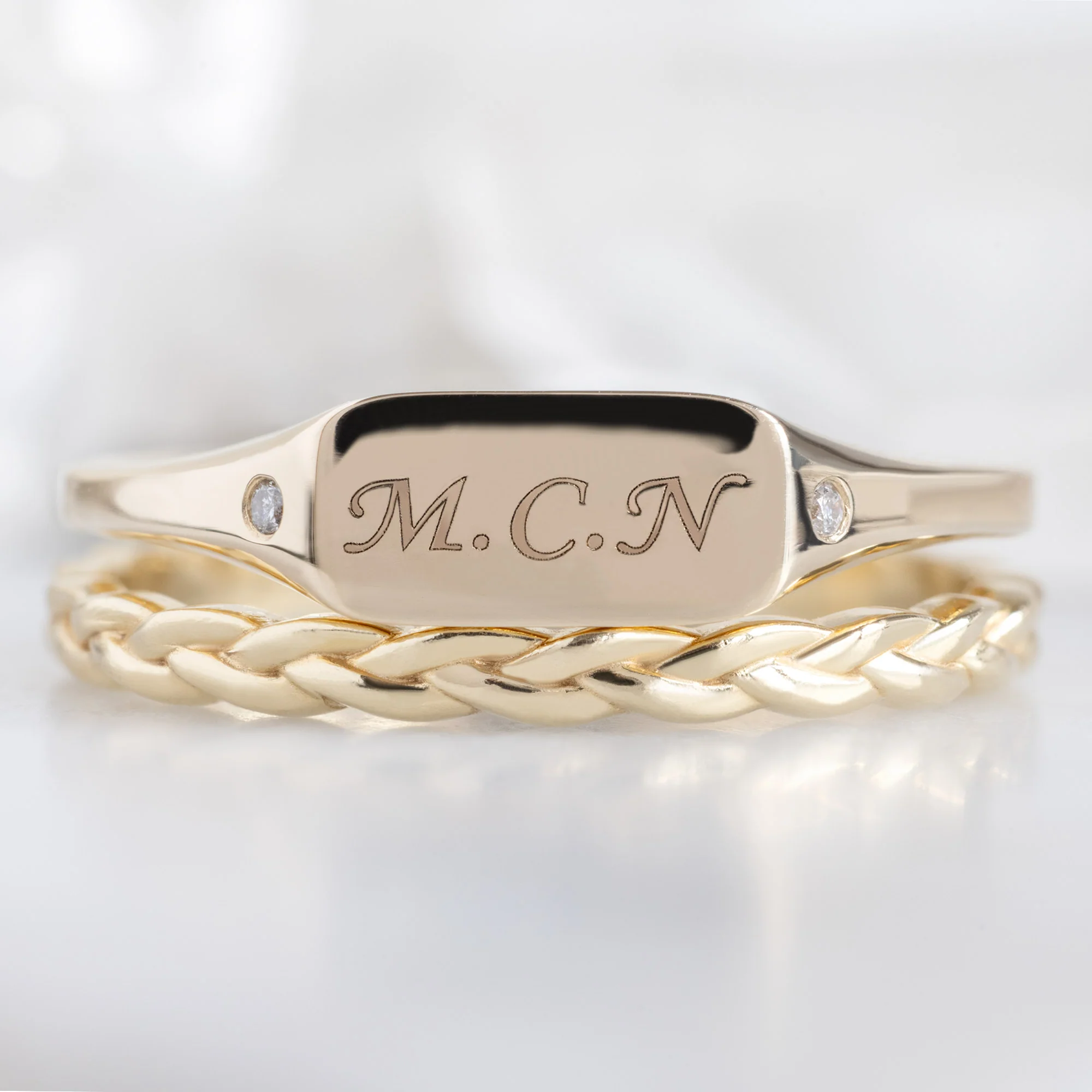 The Monogram Signet Ring | Yellow Gold - Image 6