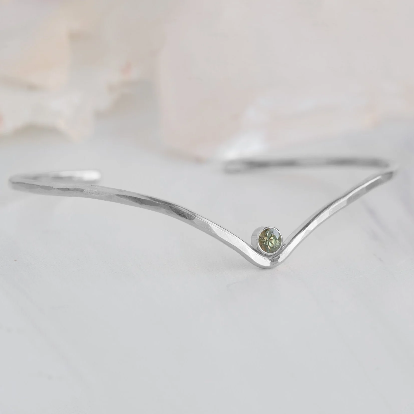 The Montana Sapphire Peak Cuff Bracelet | Yellow Gold or Sterling Silver - Image 4