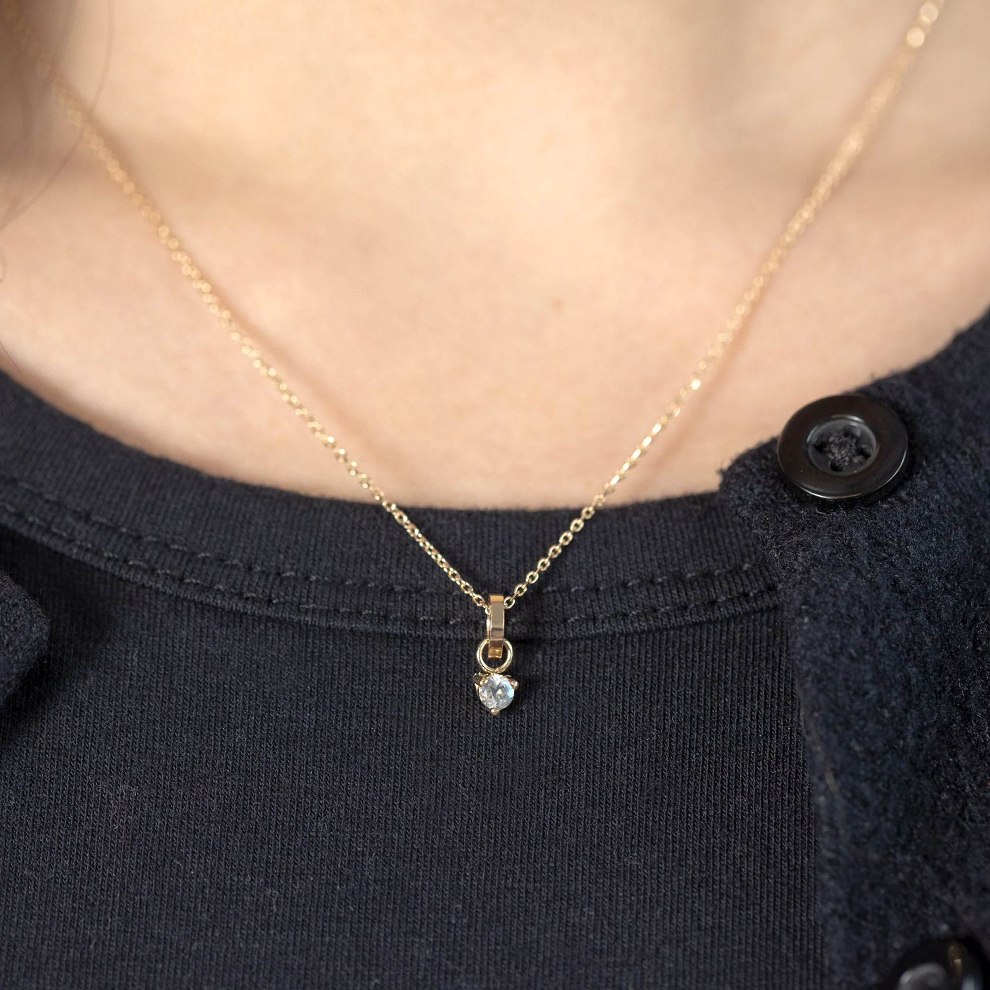 The Moonstone Birthstone Charm | Yellow Gold - Image 3
