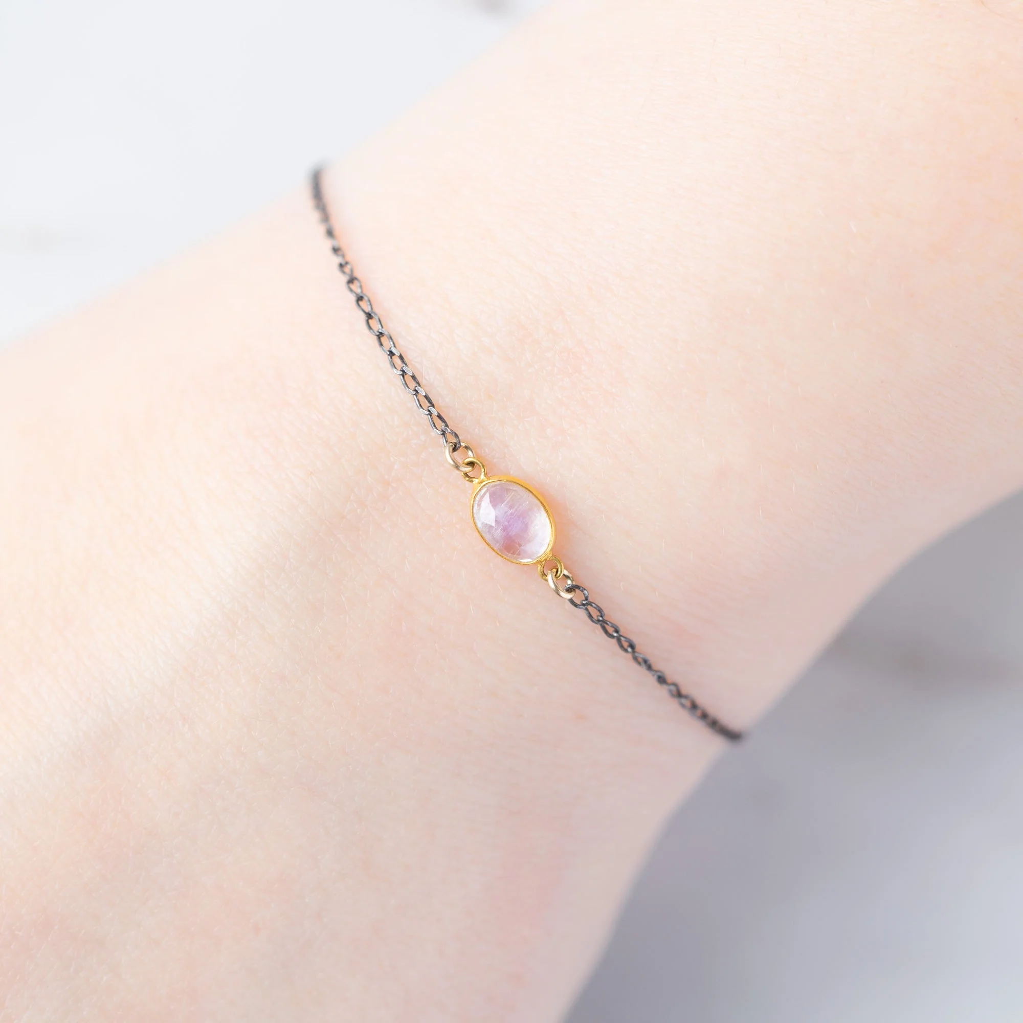 The Moonstone Chain Bracelet | Sterling Silver - Image 2