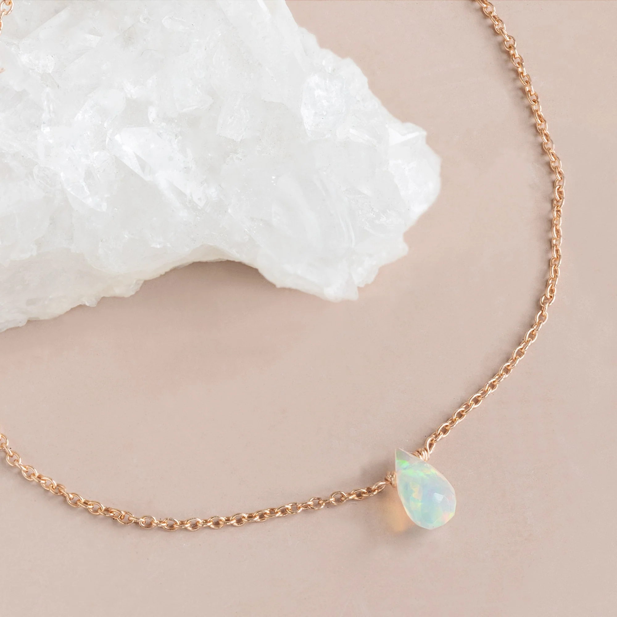 The Opal Teardrop Bracelet | Yellow or Rose Gold - Image 3