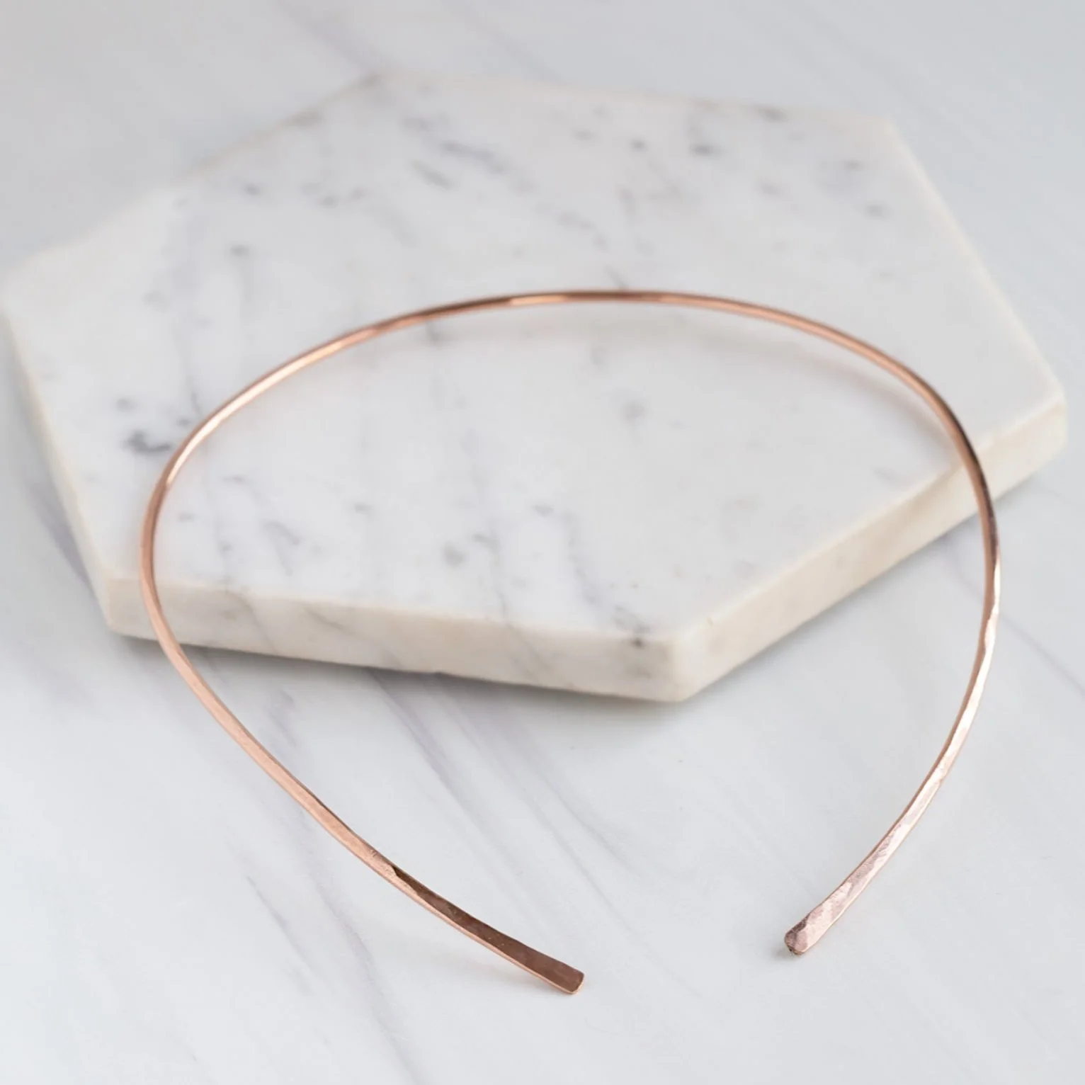 The Open Cuff Necklace | Yellow, Rose, or Sterling Silver