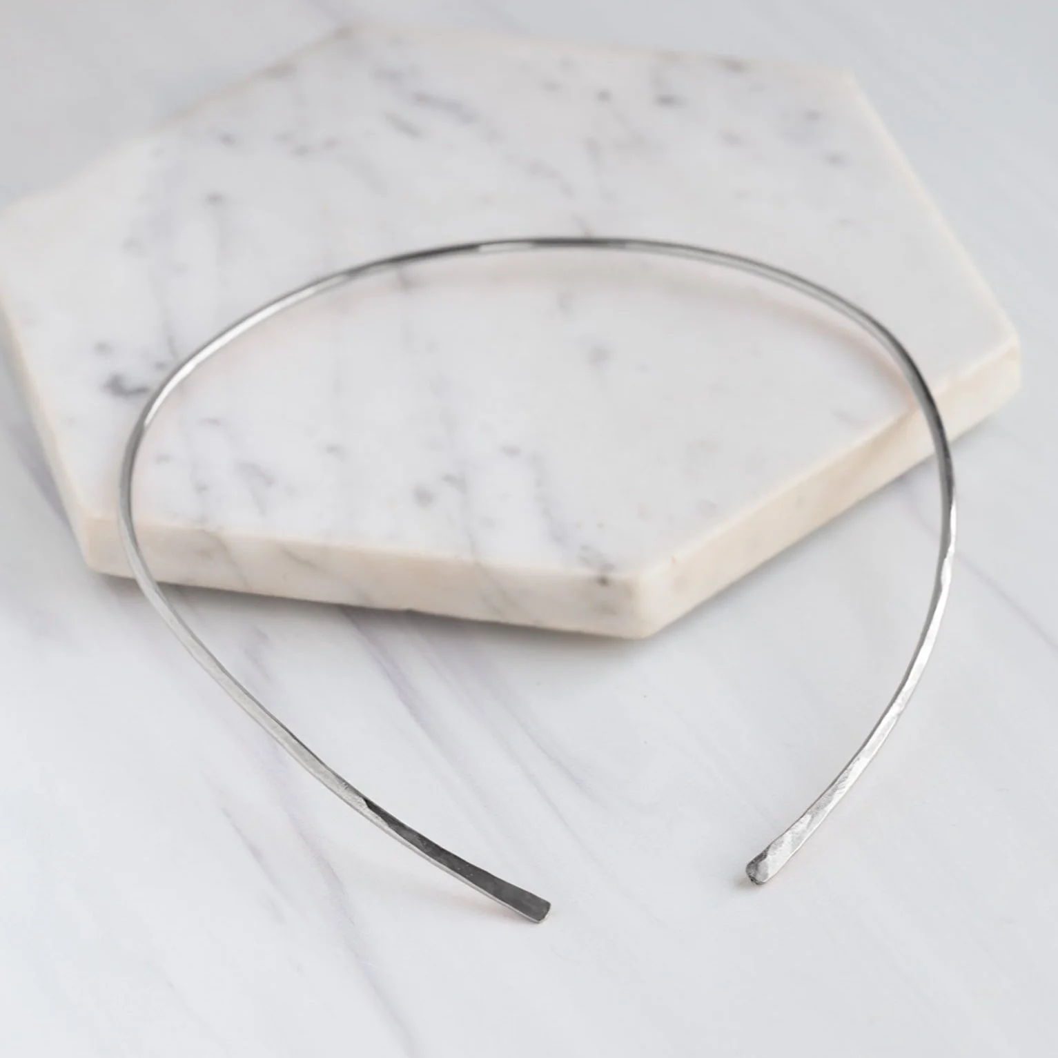 The Open Cuff Necklace | Yellow, Rose, or Sterling Silver - Image 4
