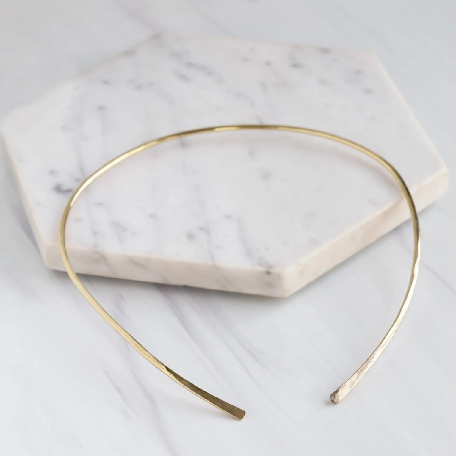 The Open Cuff Necklace | Yellow, Rose, or Sterling Silver - Image 9