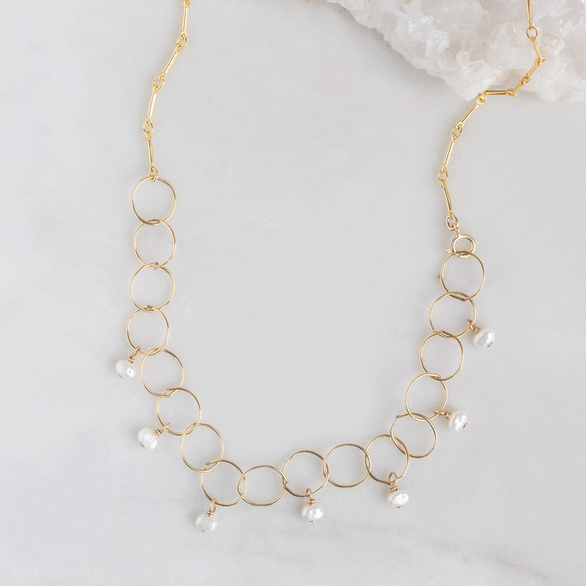The Pearl Party 2-in-1 Necklace | Yellow Gold - Image 4