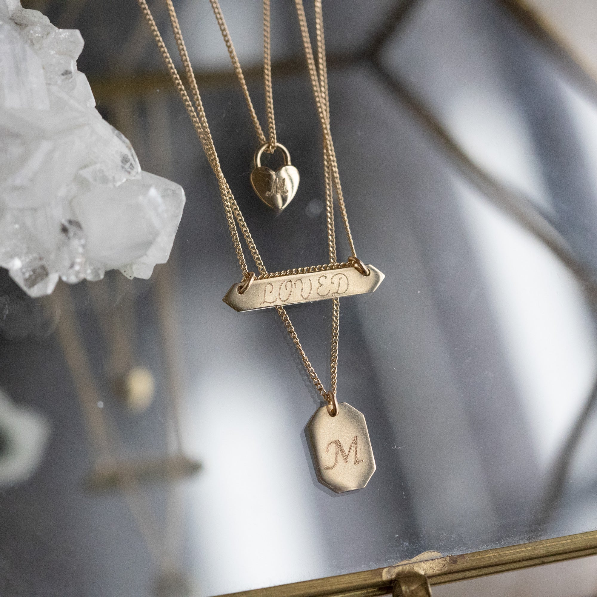 The Personalized Bar Necklace | Yellow Gold or Sterling Silver - Image 4