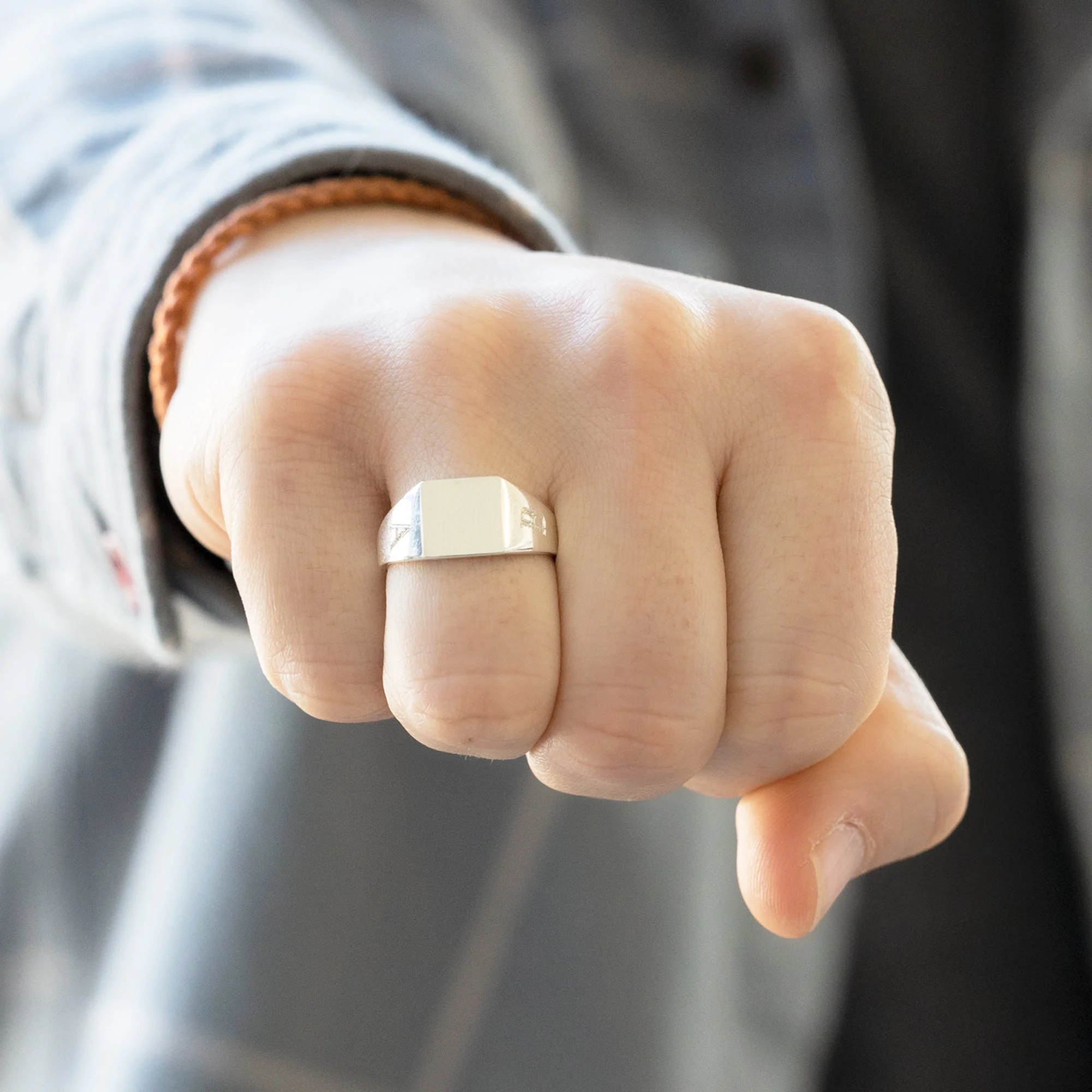 The Personalized Men's Signet Ring | Sterling Silver - Image 3
