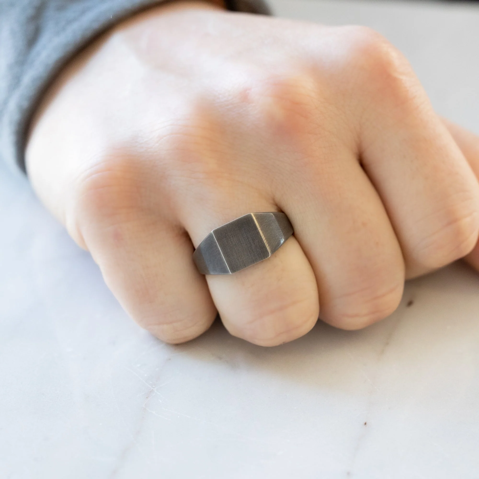 The Personalized Men's Signet Ring | Sterling Silver - Image 4
