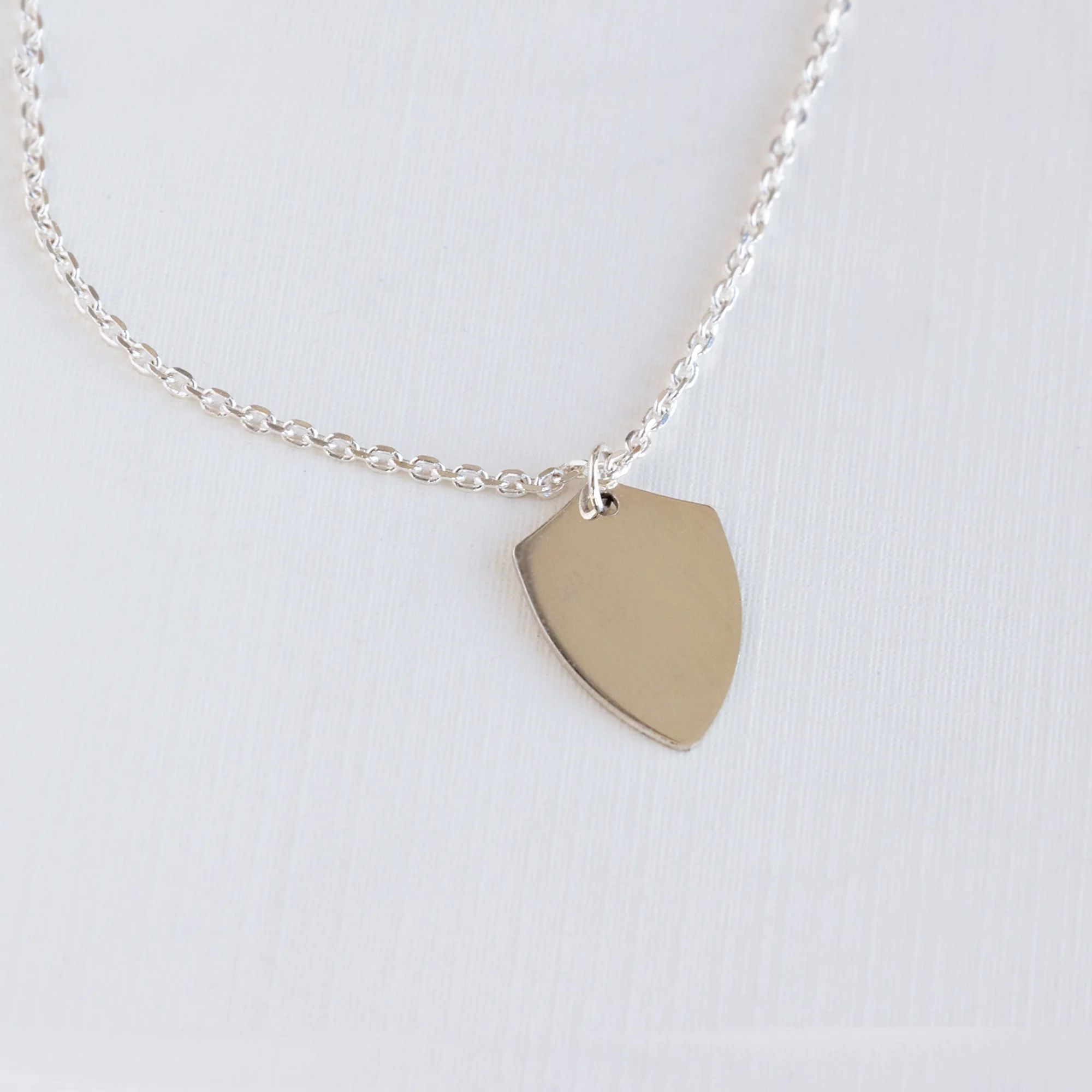 The Personalized Shield Pendant Necklace | Sterling Silver - Image 4