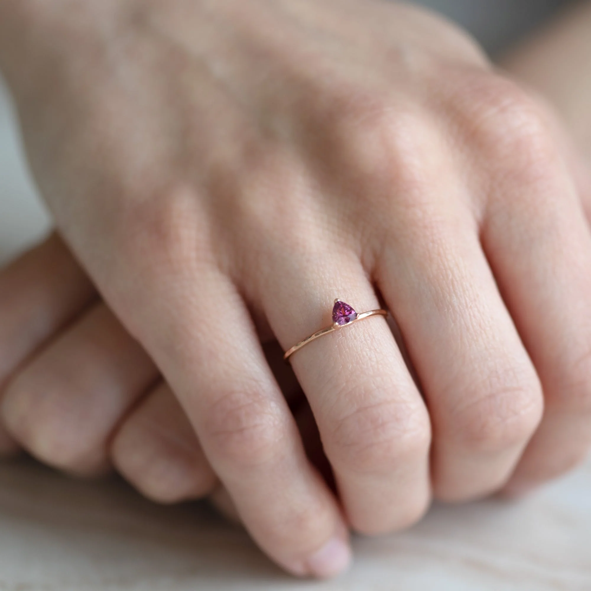 The Pink Garnet Crown Ring | Yellow, Rose or White Gold - Image 6
