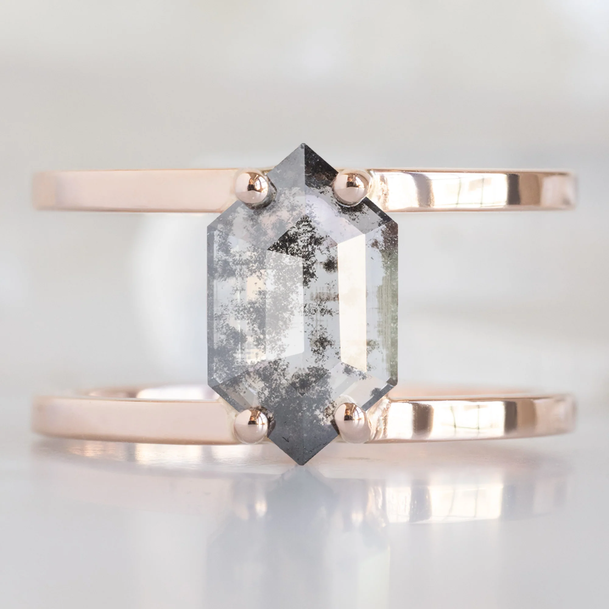 Design Your Own Custom | Hexagon Diamond Engagement Ring - Image 4