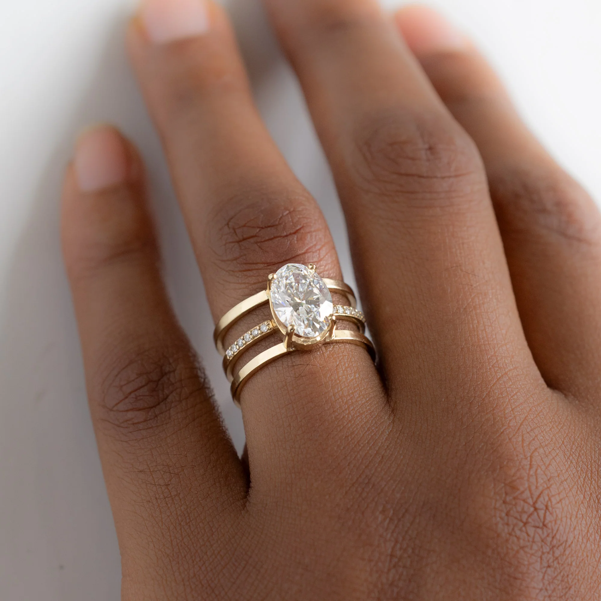 The Poppy Ring | 2.15ct Oval Cut Lab Grown Diamond in 14K Yellow Gold - Image 3