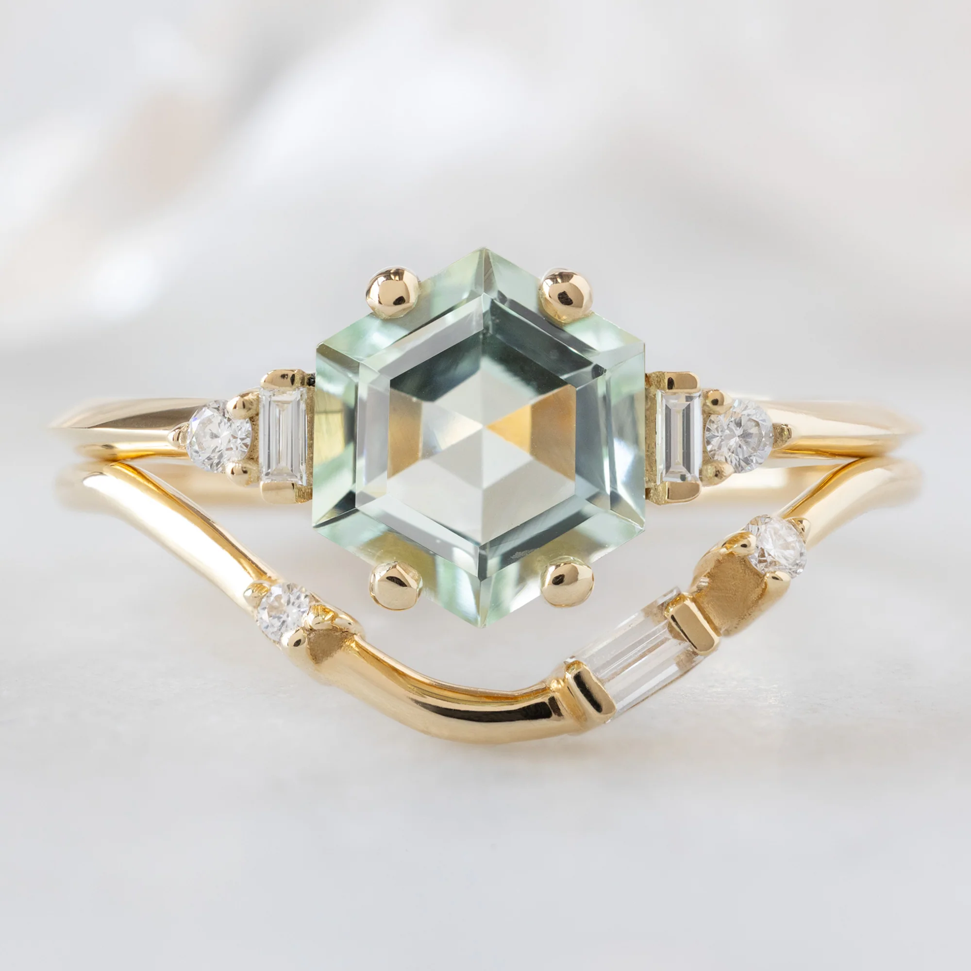 The Primrose Ring | 1.05ct Hexagon Tourmaline in 14K Yellow Gold - Image 3