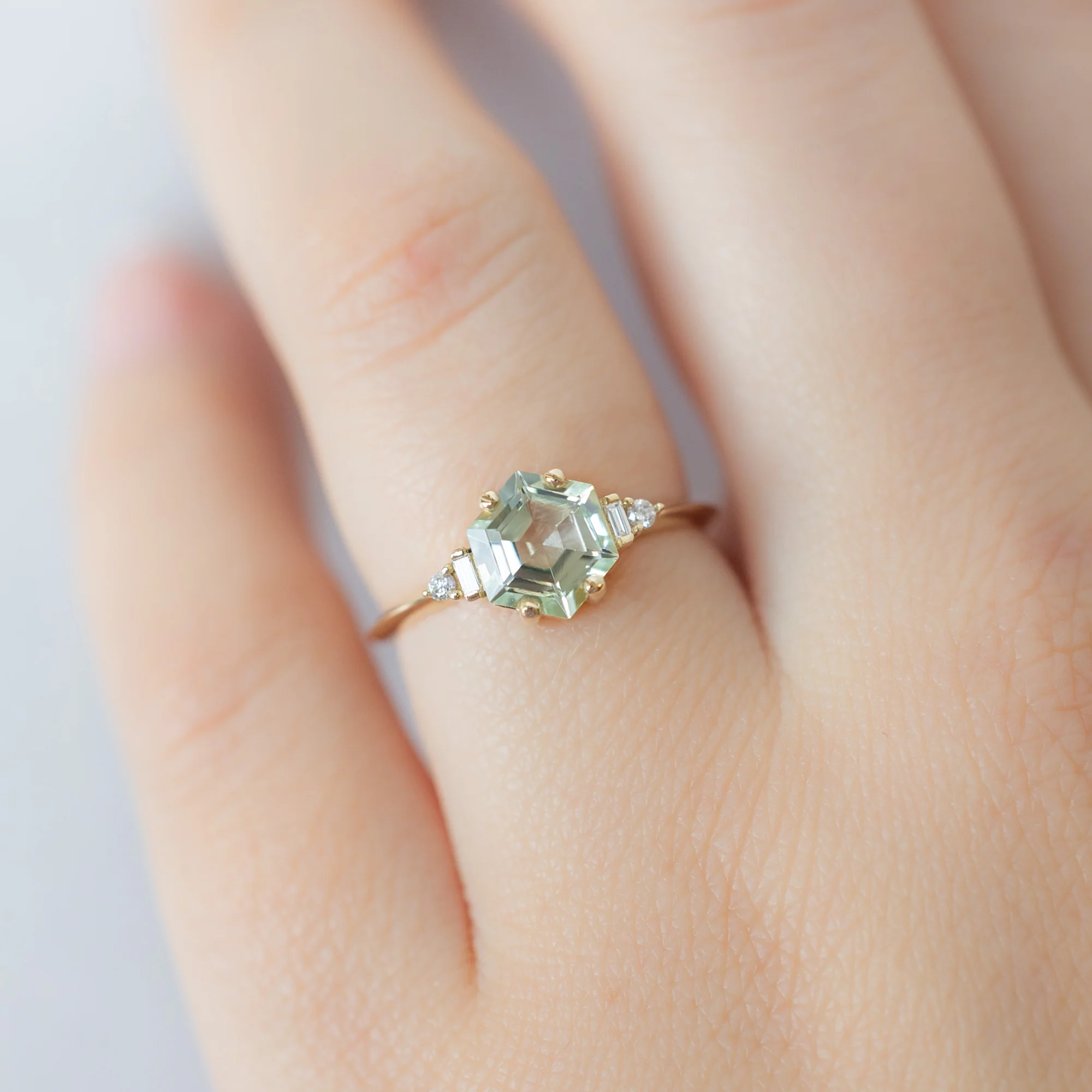 The Primrose Ring | 1.05ct Hexagon Tourmaline in 14K Yellow Gold - Image 4