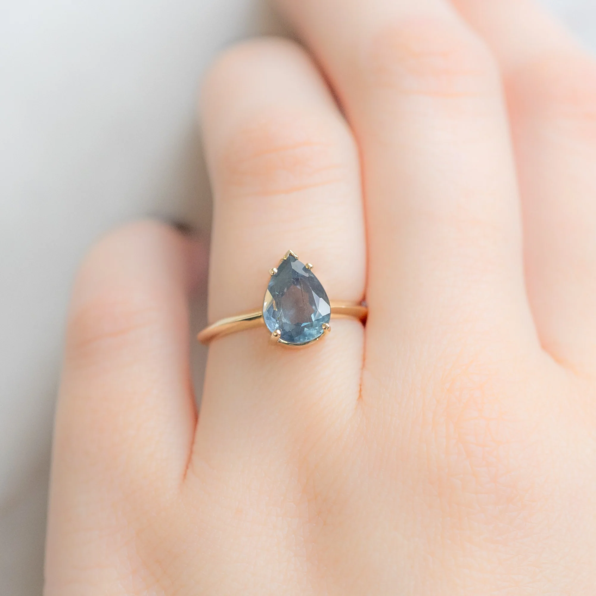 The Sage Ring | Build Your Own Pear Sapphire Engagement Ring - Image 12